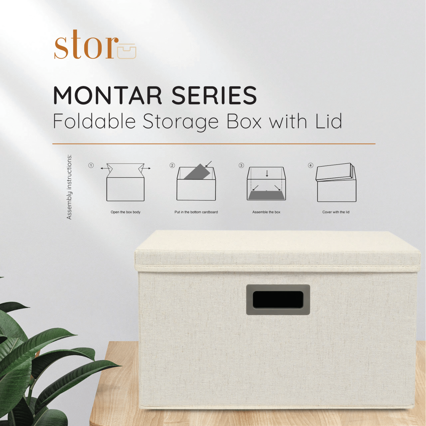 Foldable Storage Box with Lid
