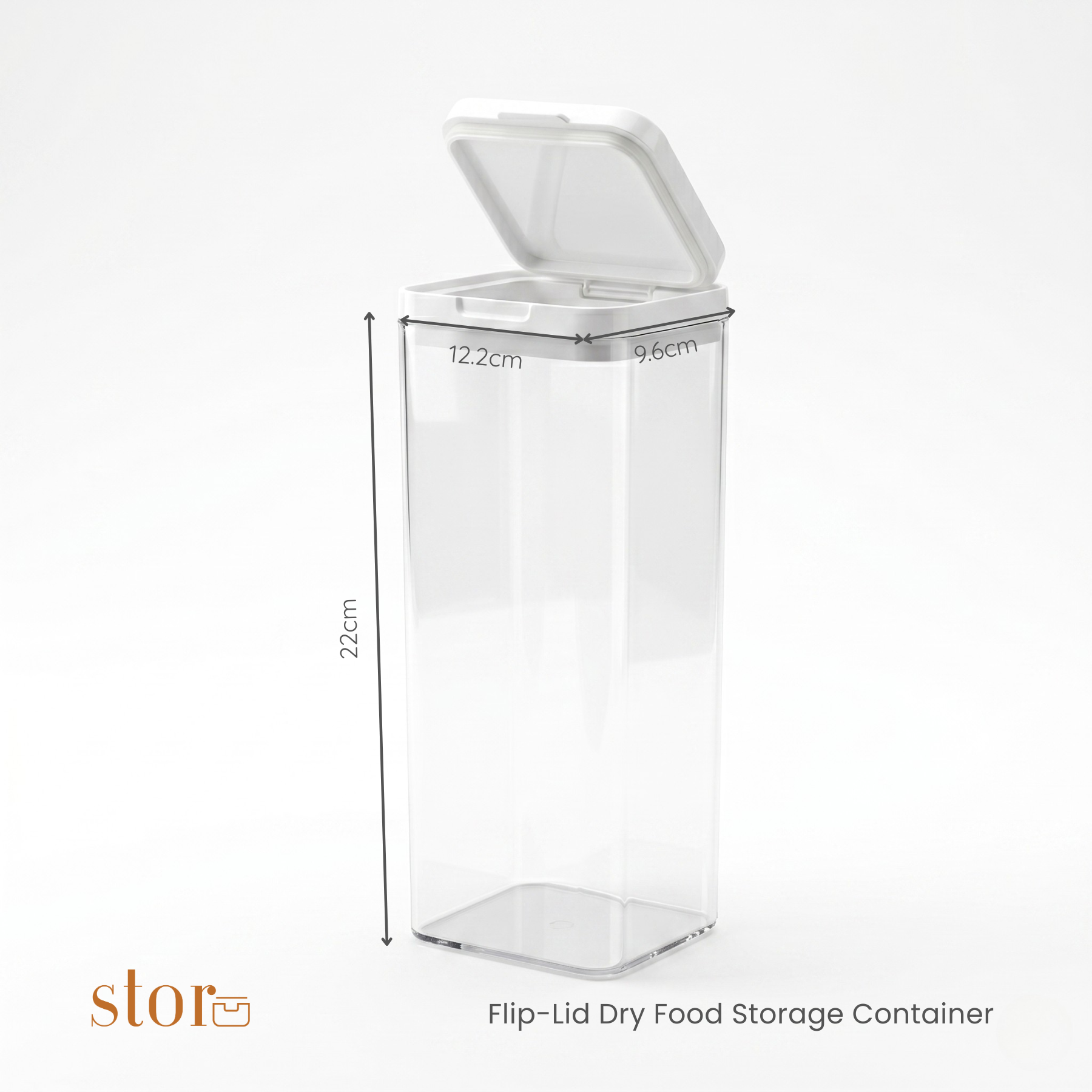 Flip-Lid Dry Food Storage Container- 2.6L