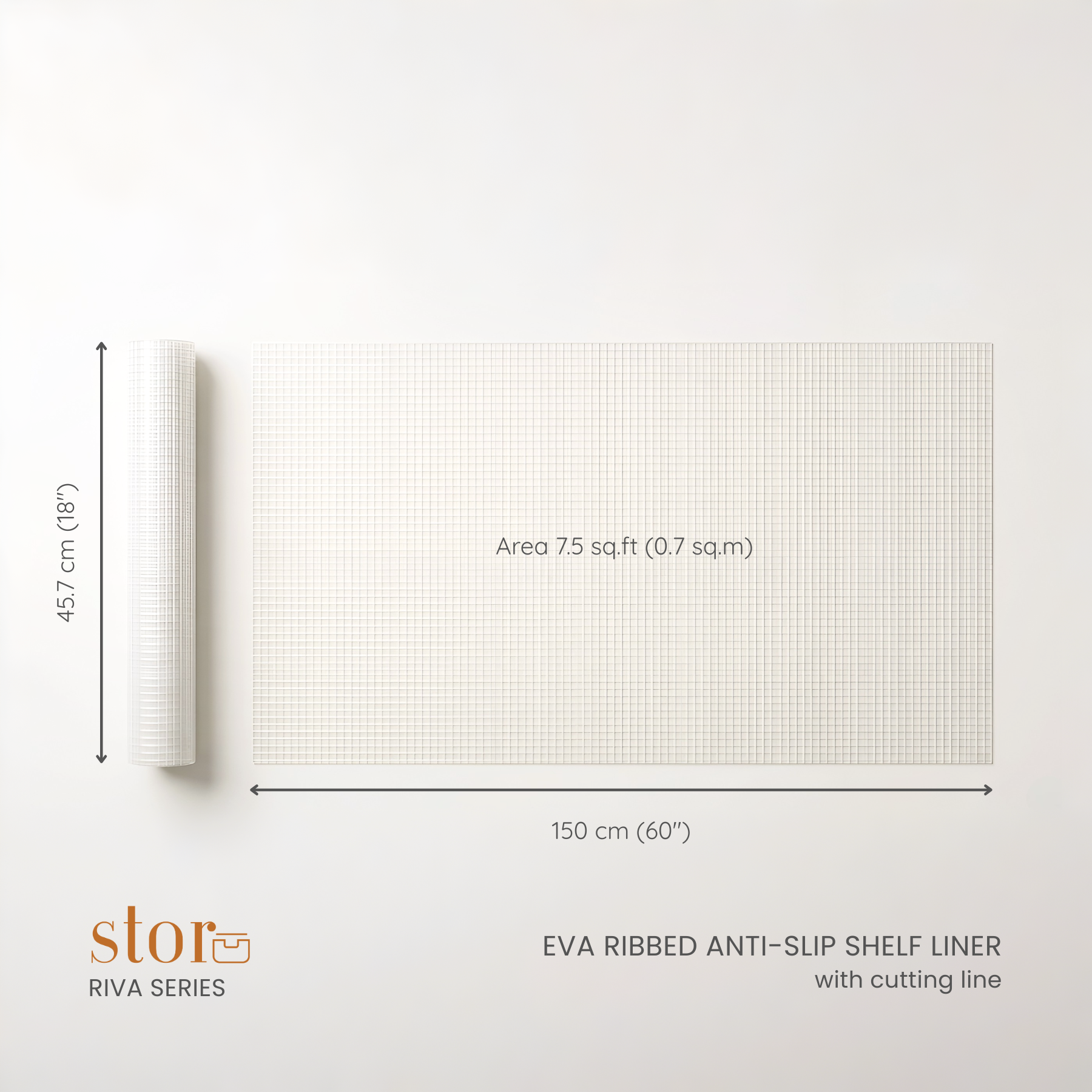 Ribbed Anti-Slip Shelf Liner