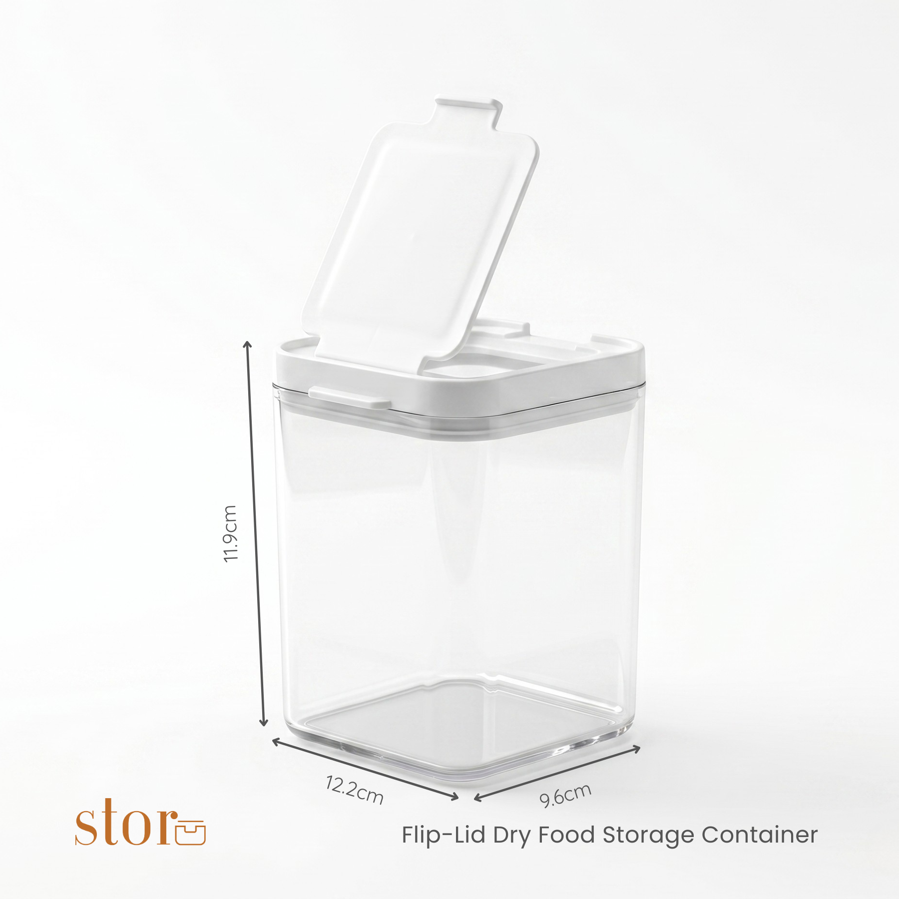 Flip-Lid Dry Food Storage Container- 1.4L
