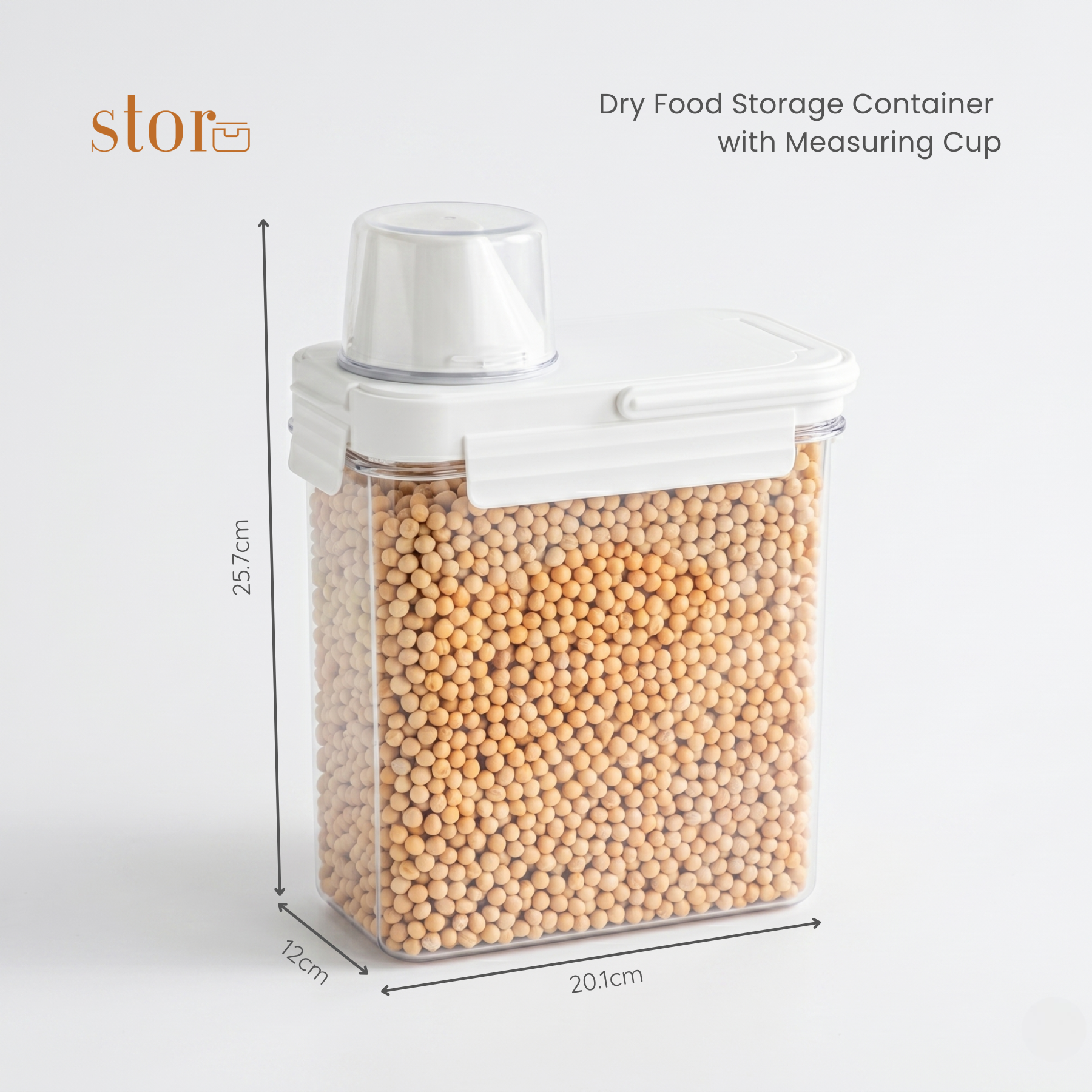 Dry Food Storage Container with Measuring Cup- 6L