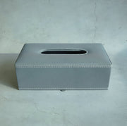 Powder Blue PU Leather Tissue Box - Rectangle