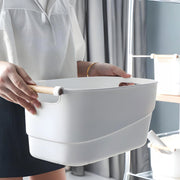 Storage Bin with Wooden Handle- 14.5L