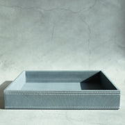 Powder Blue PU Leather Serving Tray - Medium