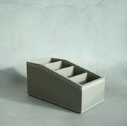 Stone Gray PU Leather Remote Control Organiser