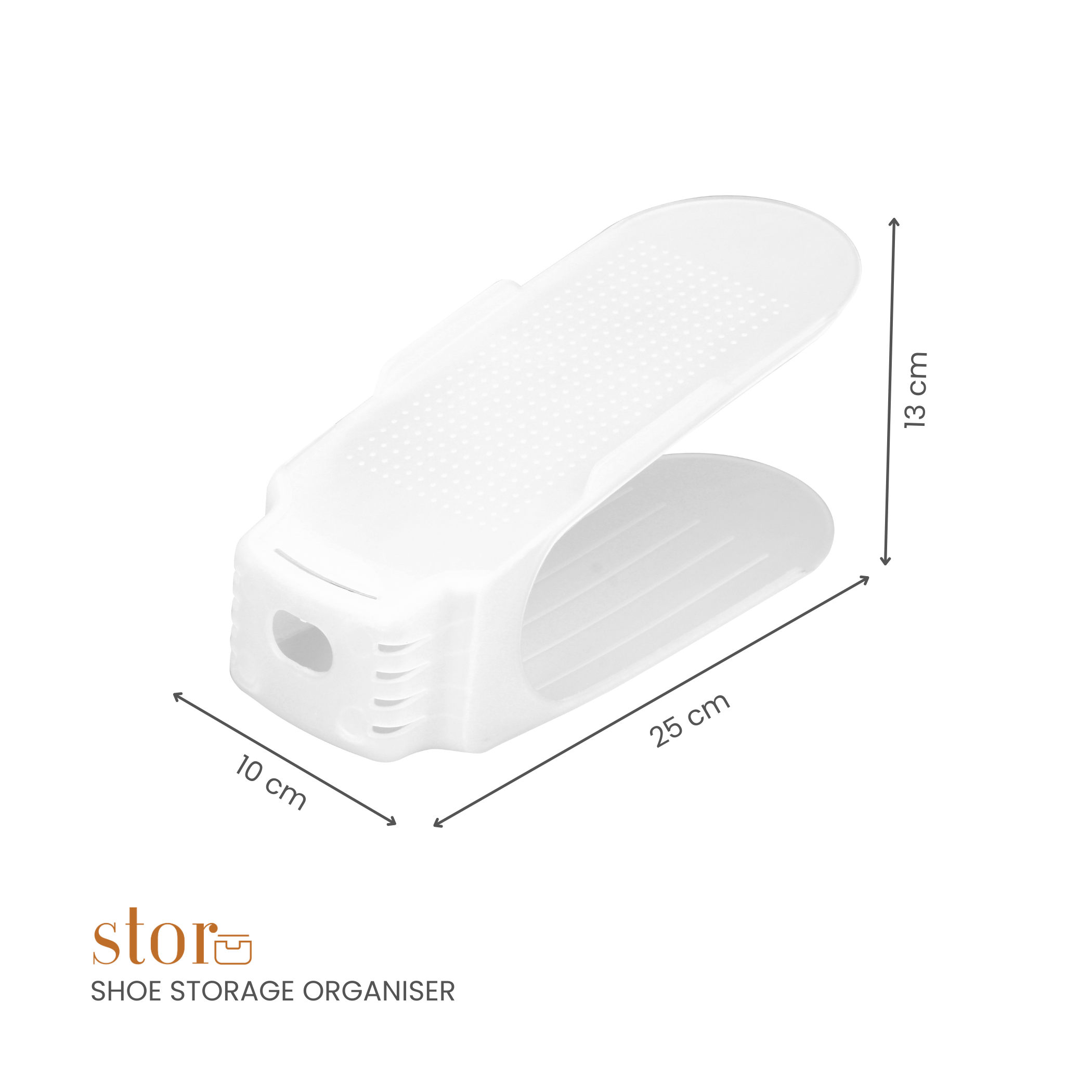 Frosted White Shoe Storage Rack- Set of 3