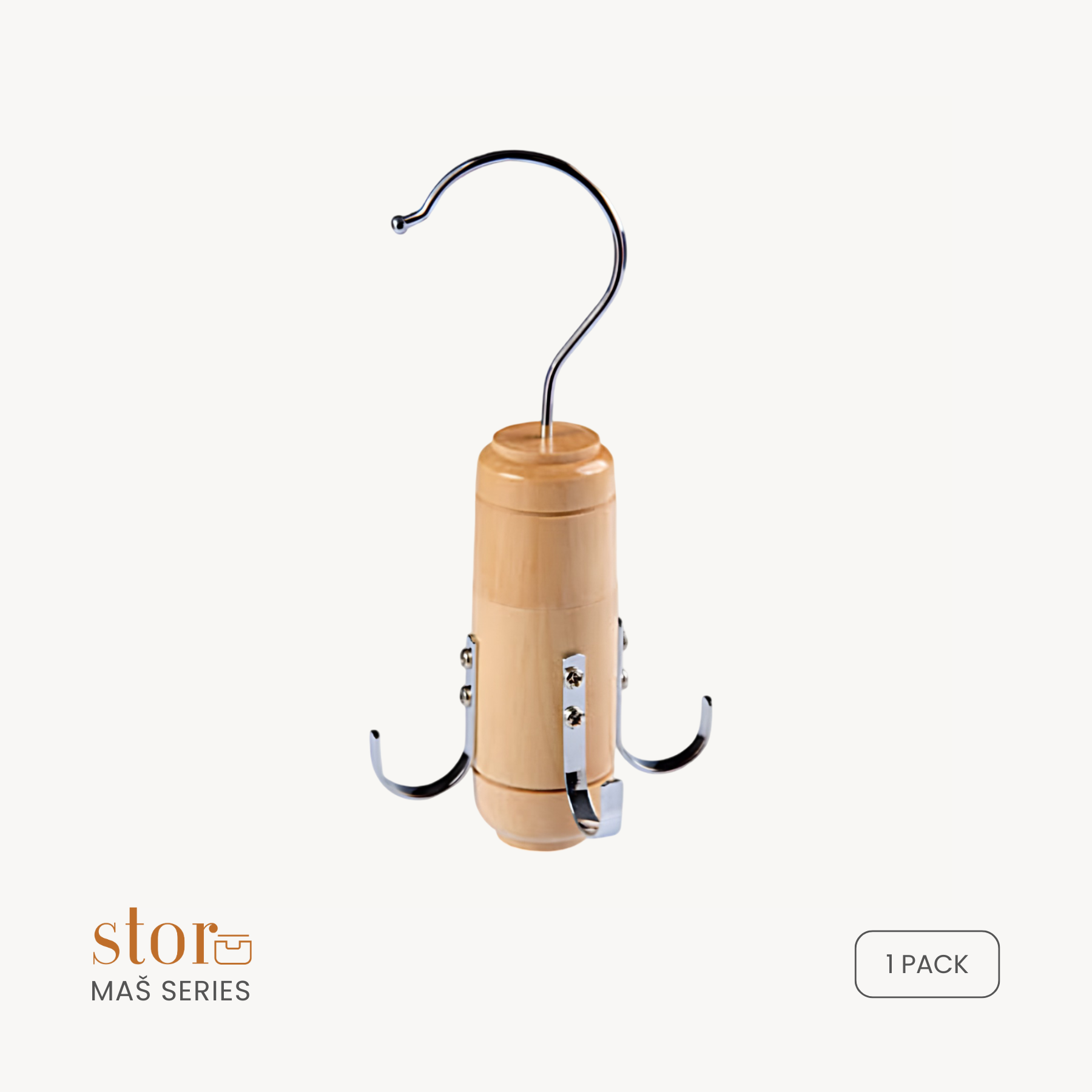 Wooden Belt/ Scarf Hanger- Natural