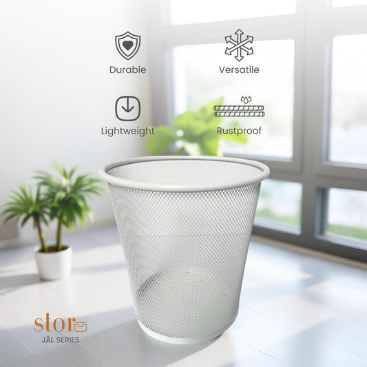 Round Mesh Trash Can