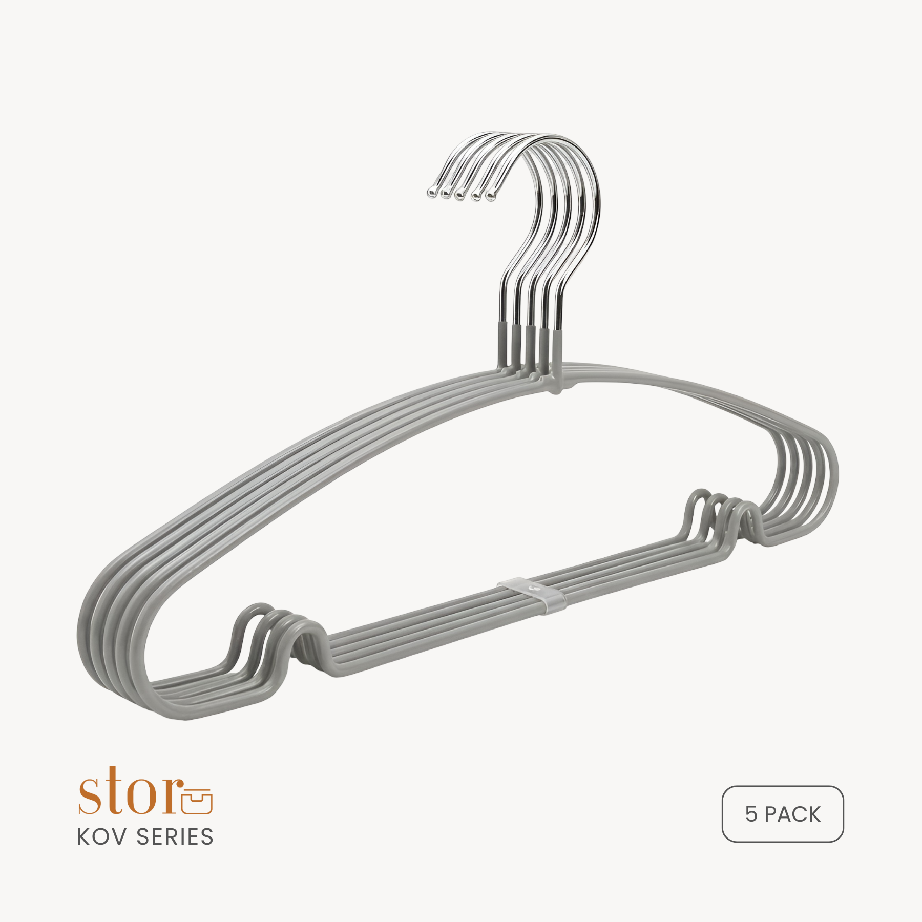 Metal Shirt/ Trouser Hanger- Ash Gray