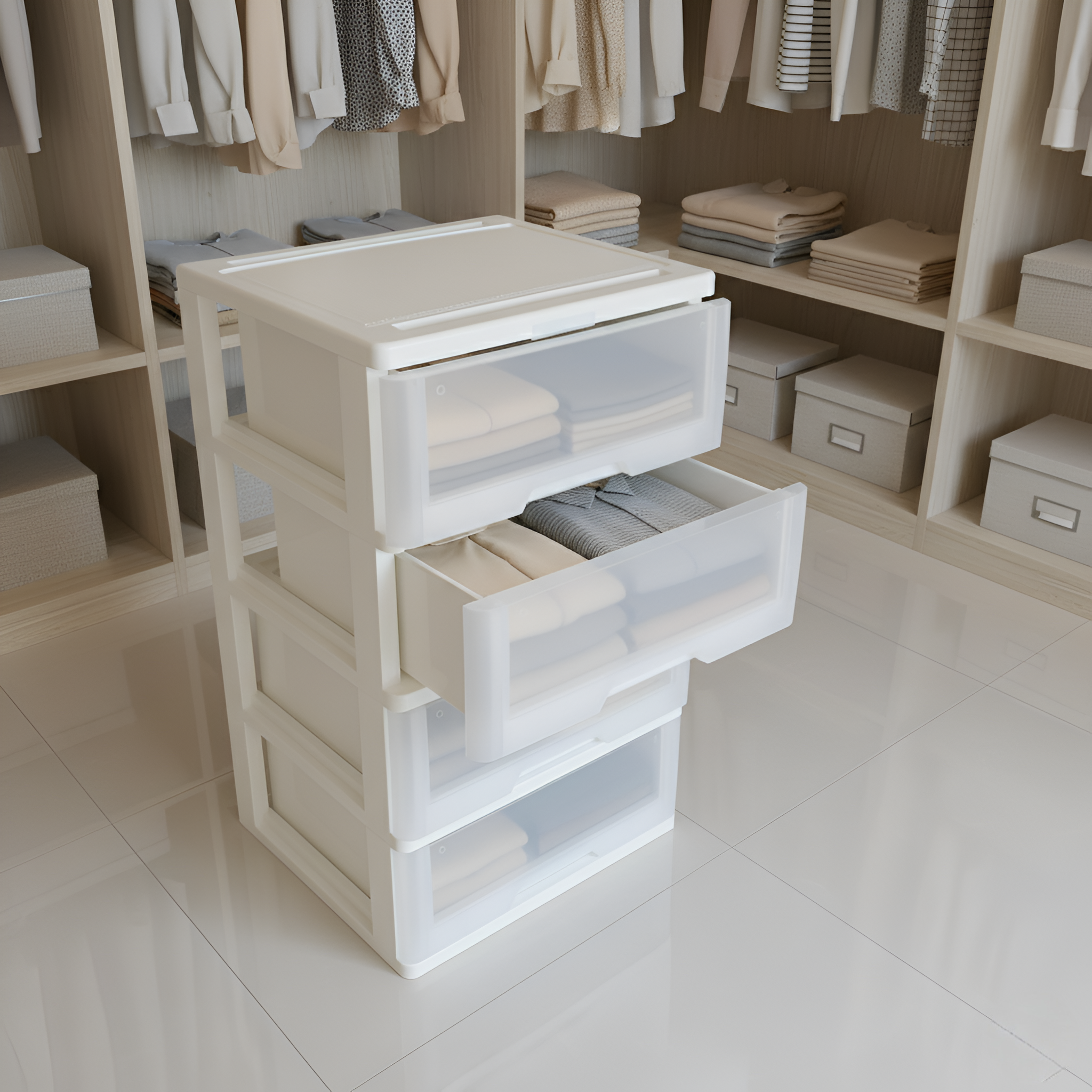 Modular 4-Drawer Set Storage Unit