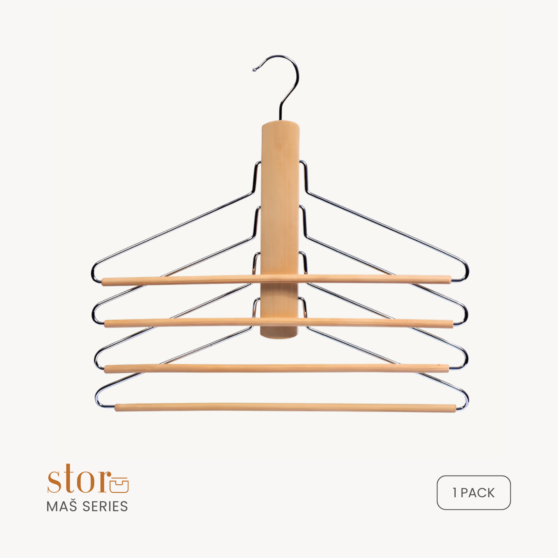 Wooden Trouser Hanger- Natural