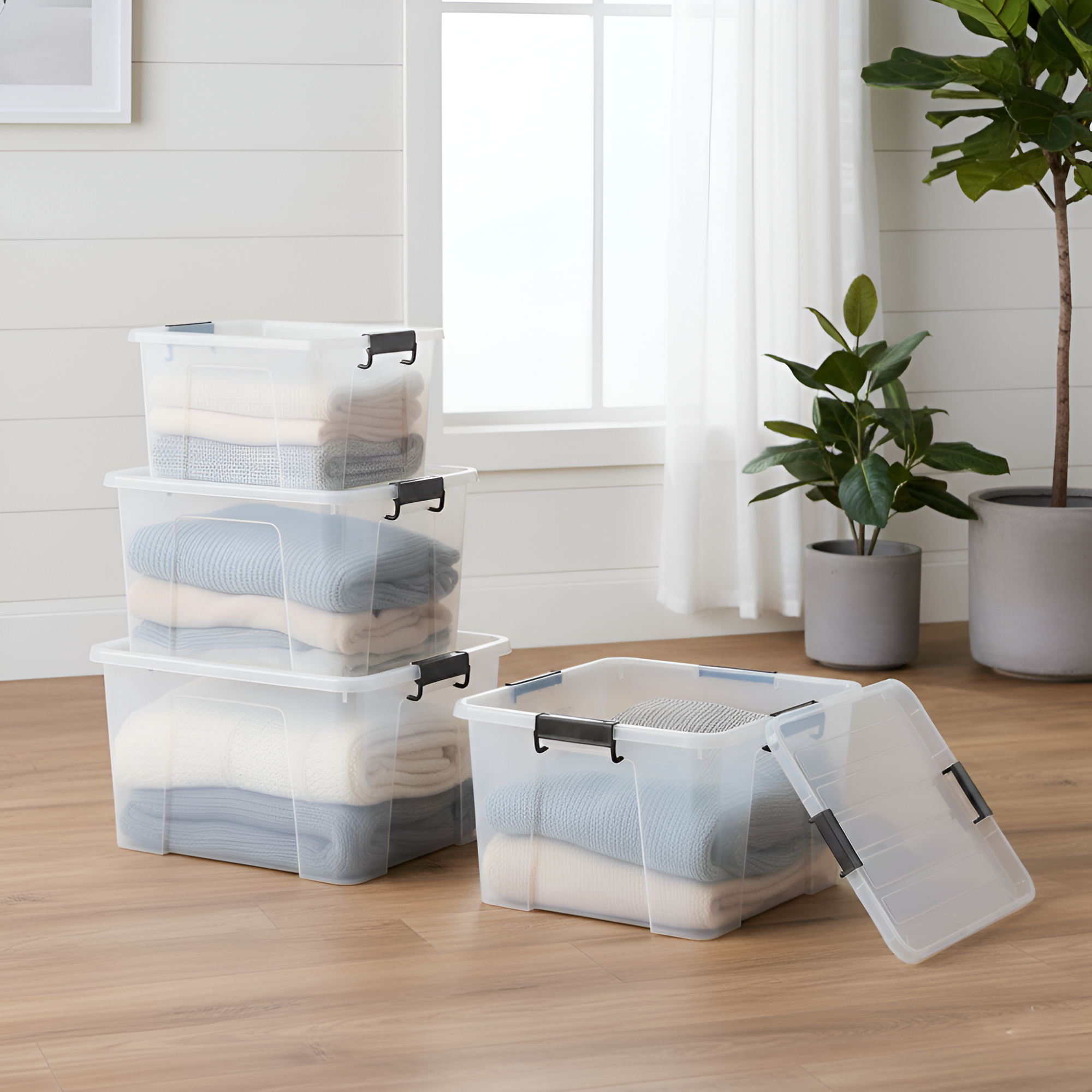 Stackable Storage Box with Lid- 32L