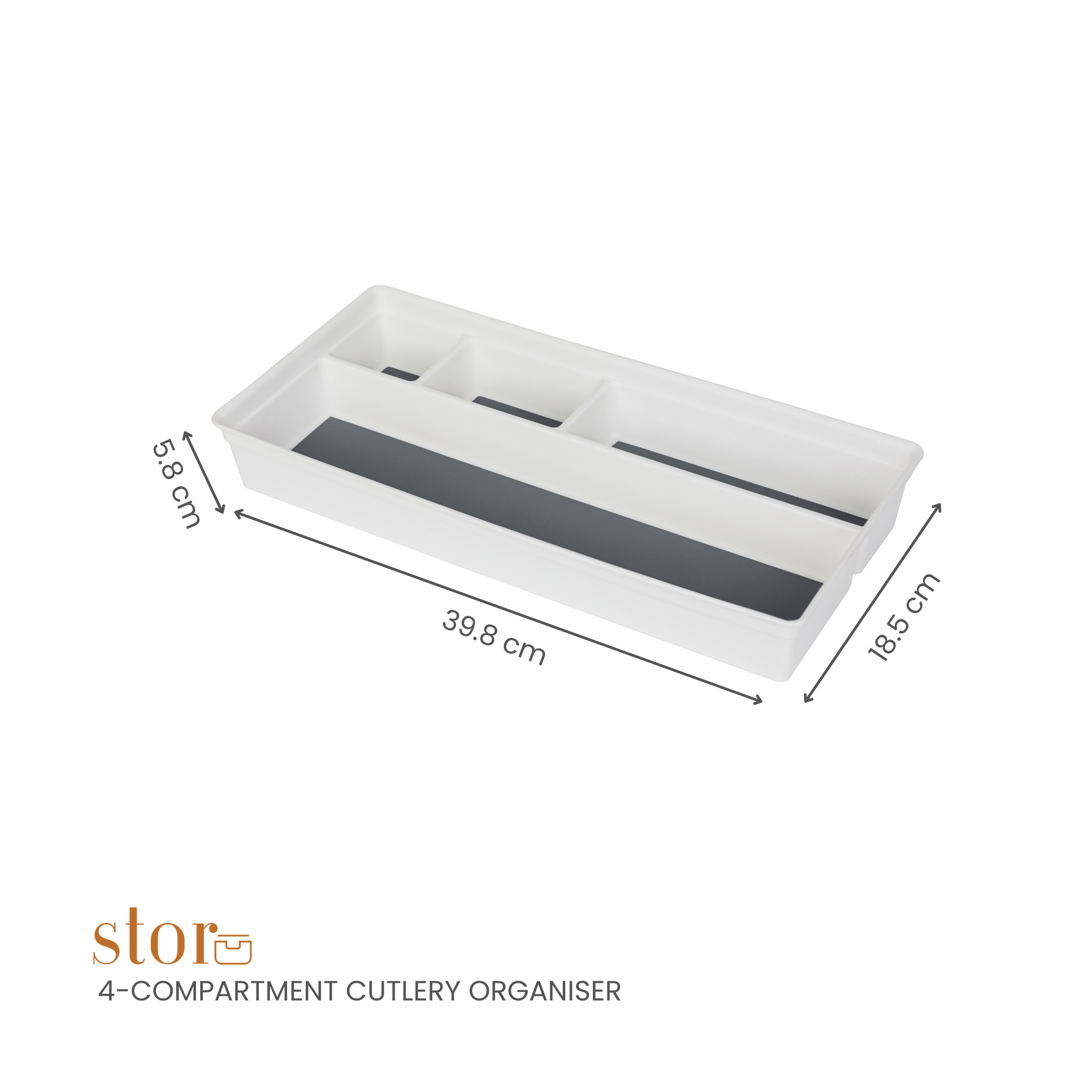 4-Compartment Cutlery Organiser