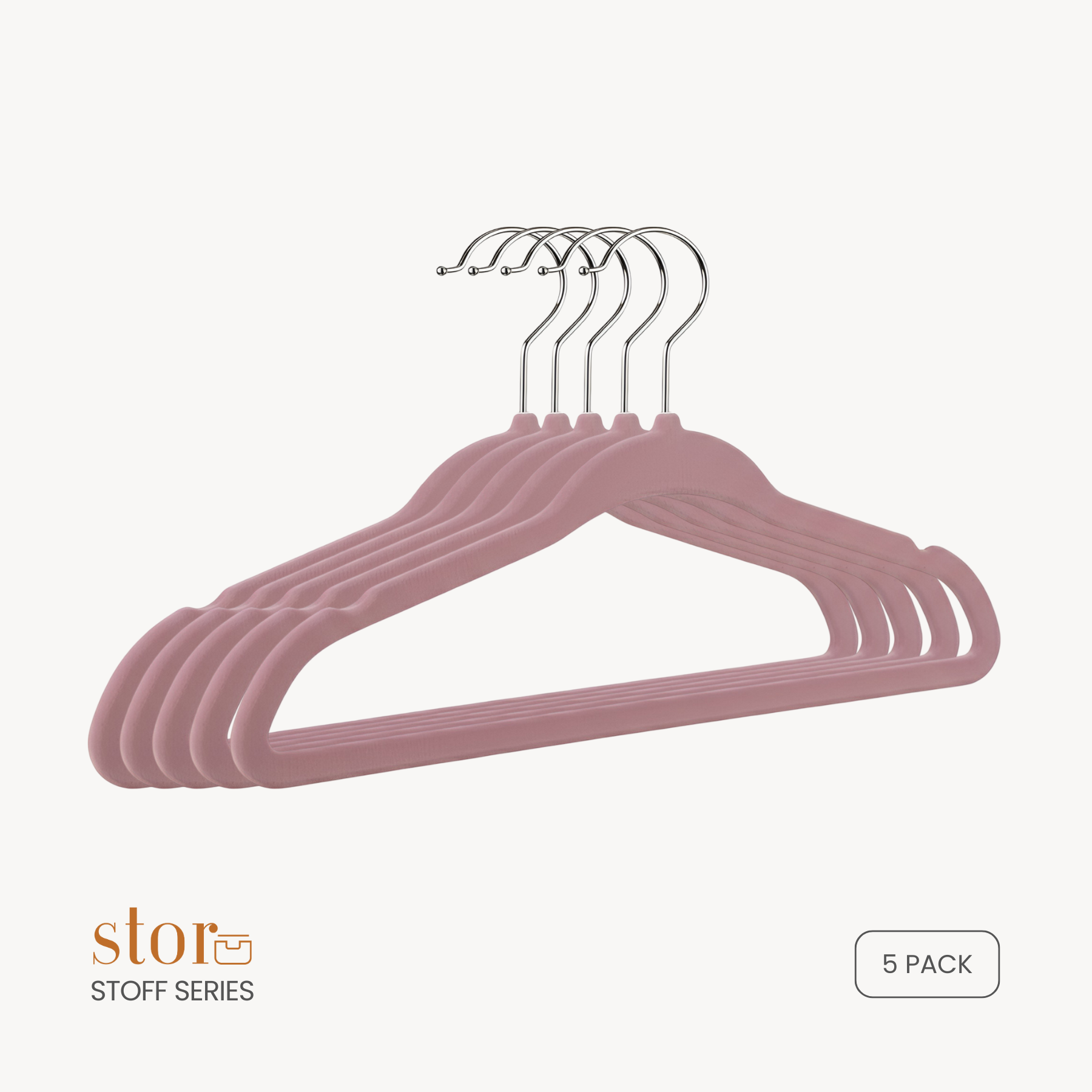 Premium velvet kids hangers in pink