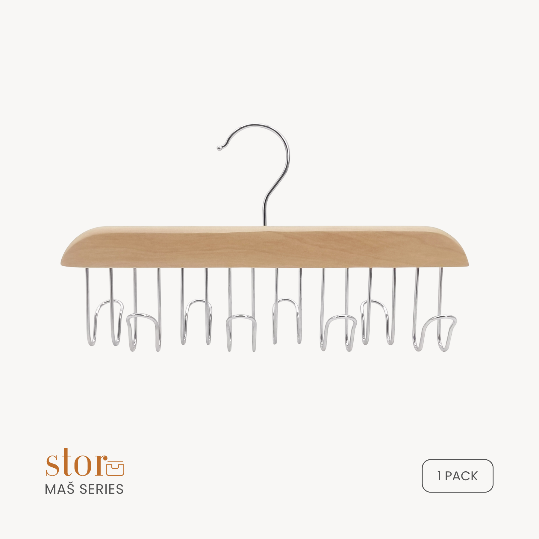 Wooden Belt/ Scarf Hanger- Natural