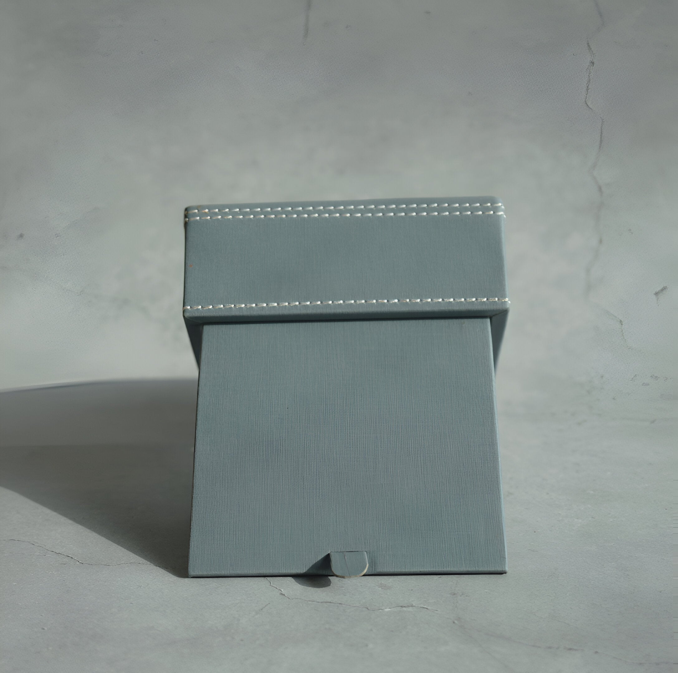 Powder Blue PU Leather Tissue Box - Square