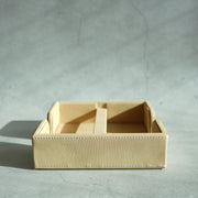 Sand Beige PU Leather Tissue Holder with Weighted Bar