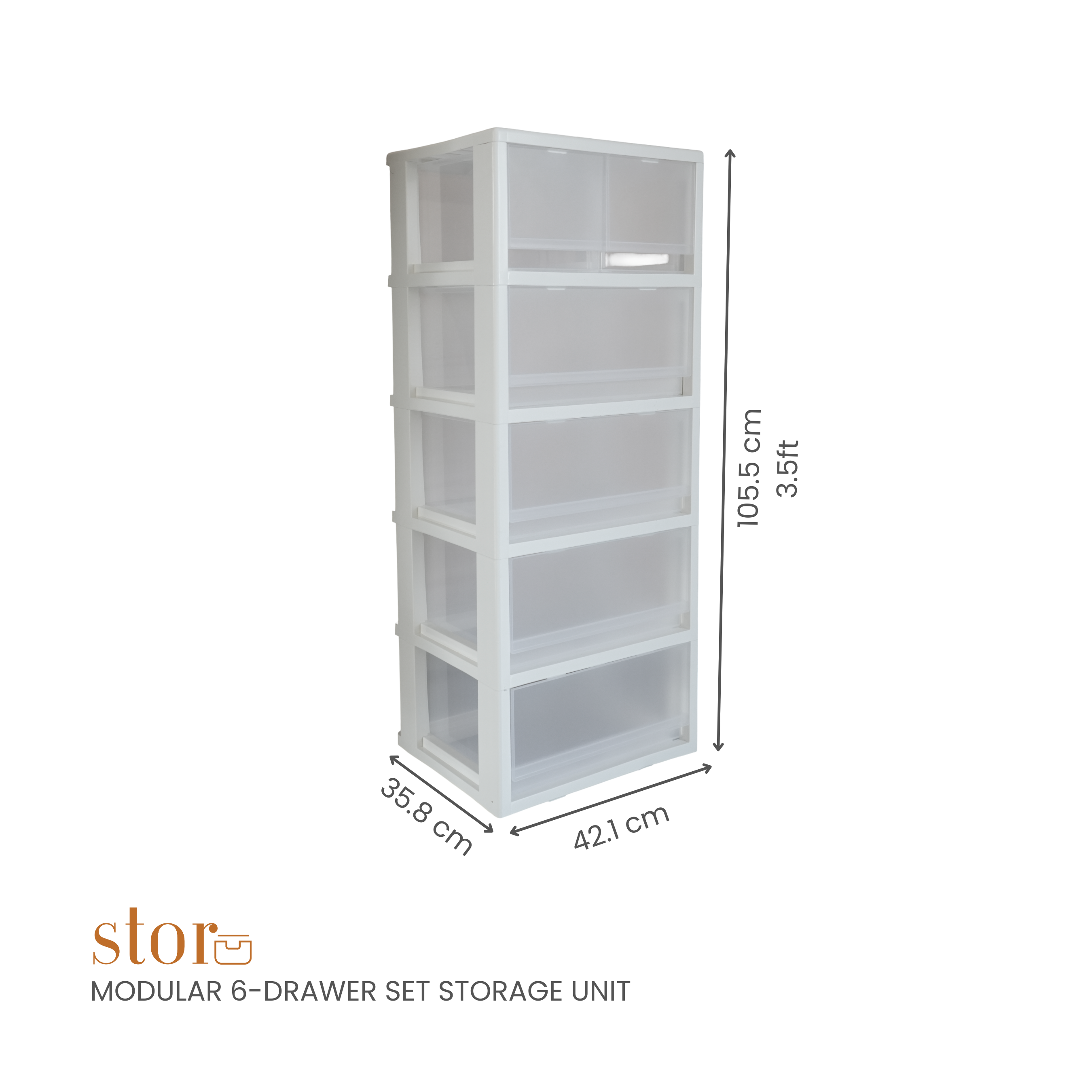 Modular 6-Drawer Set Storage Unit