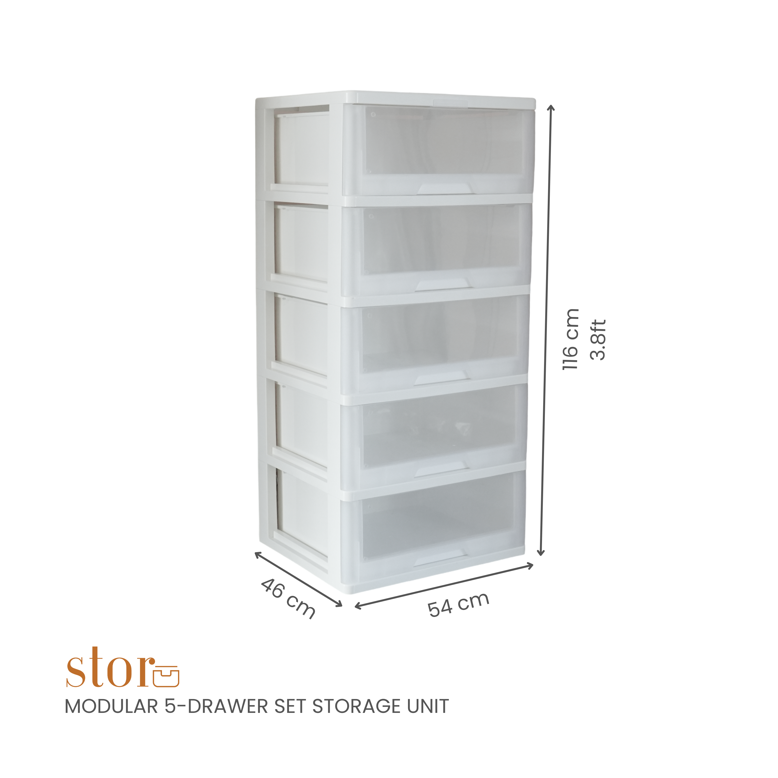 Modular 5-Drawer Set Storage Unit