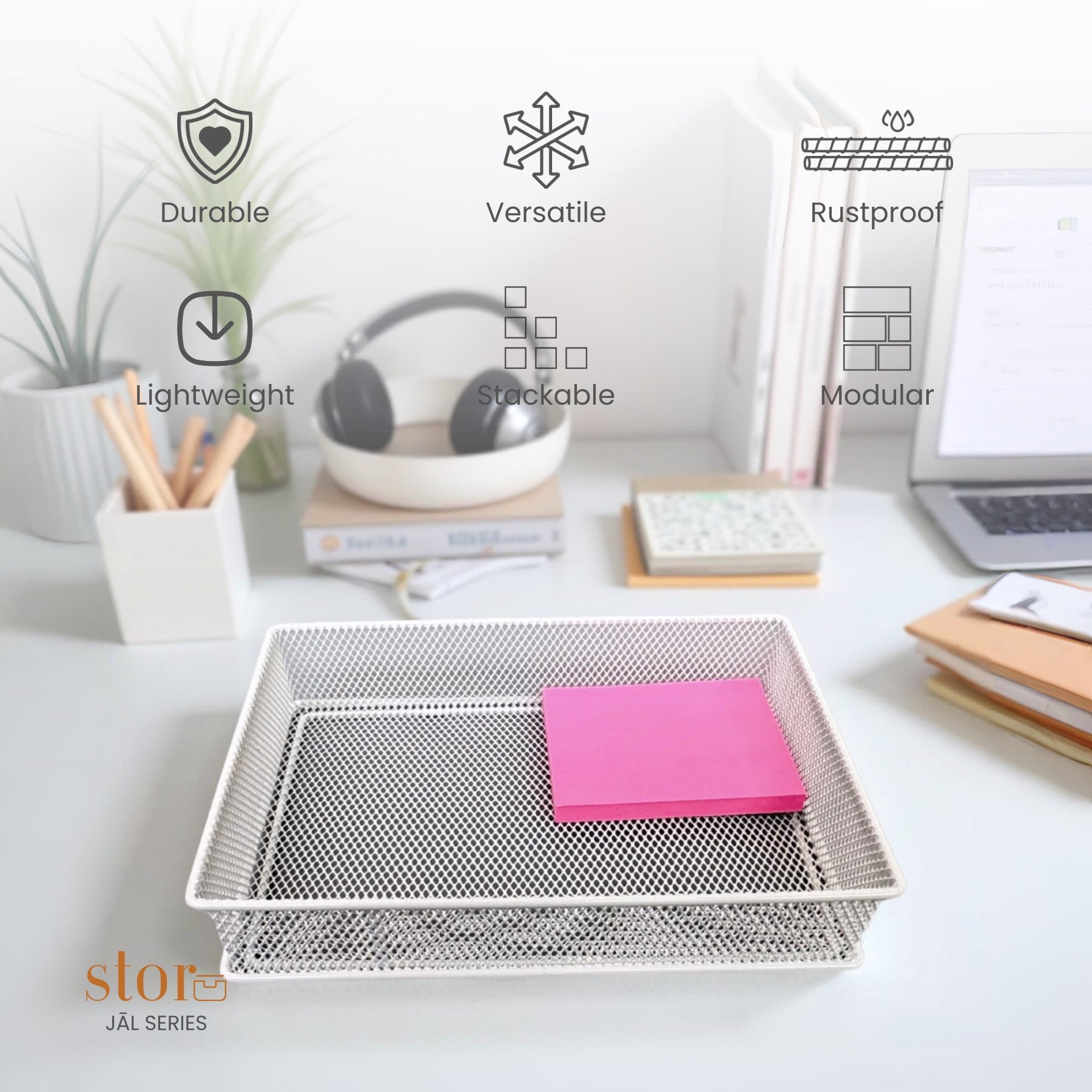 Stackable Mesh Storage Organiser