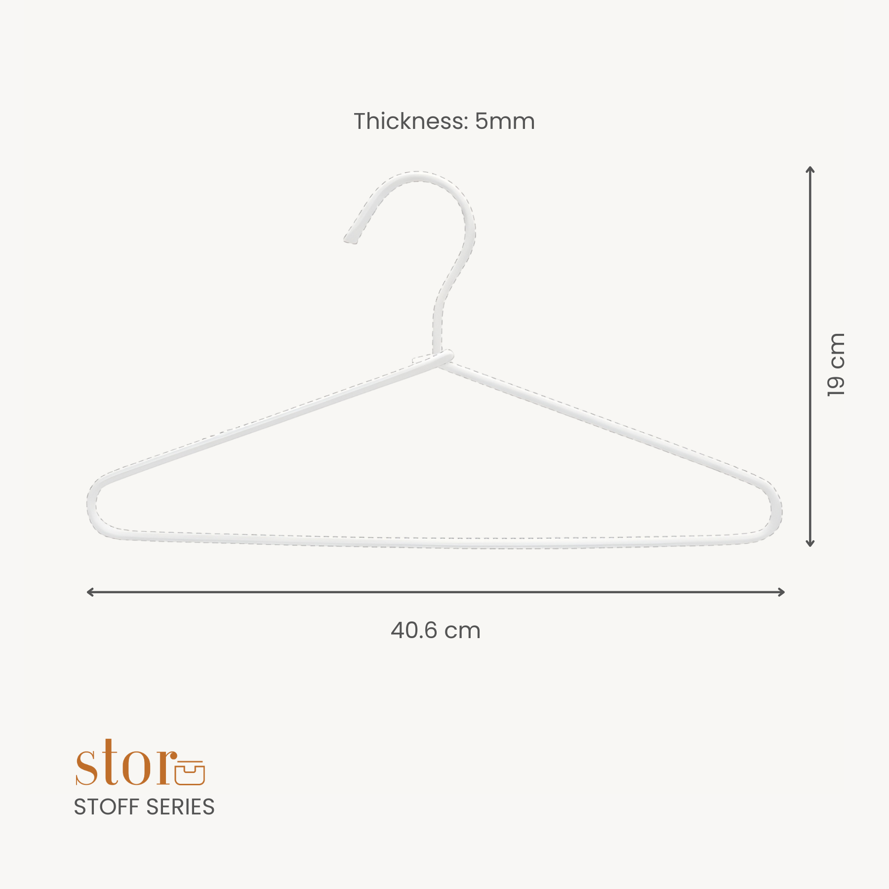 Ecru white leather finish hangers