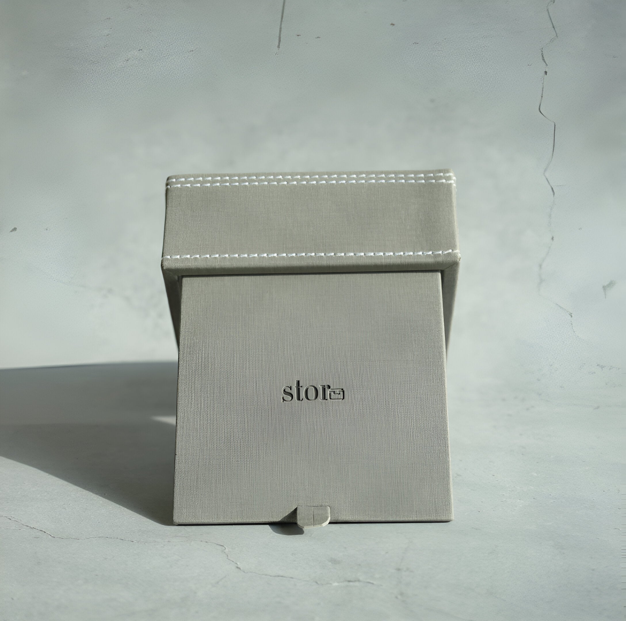 Stone Gray PU Leather Tissue Box - Square