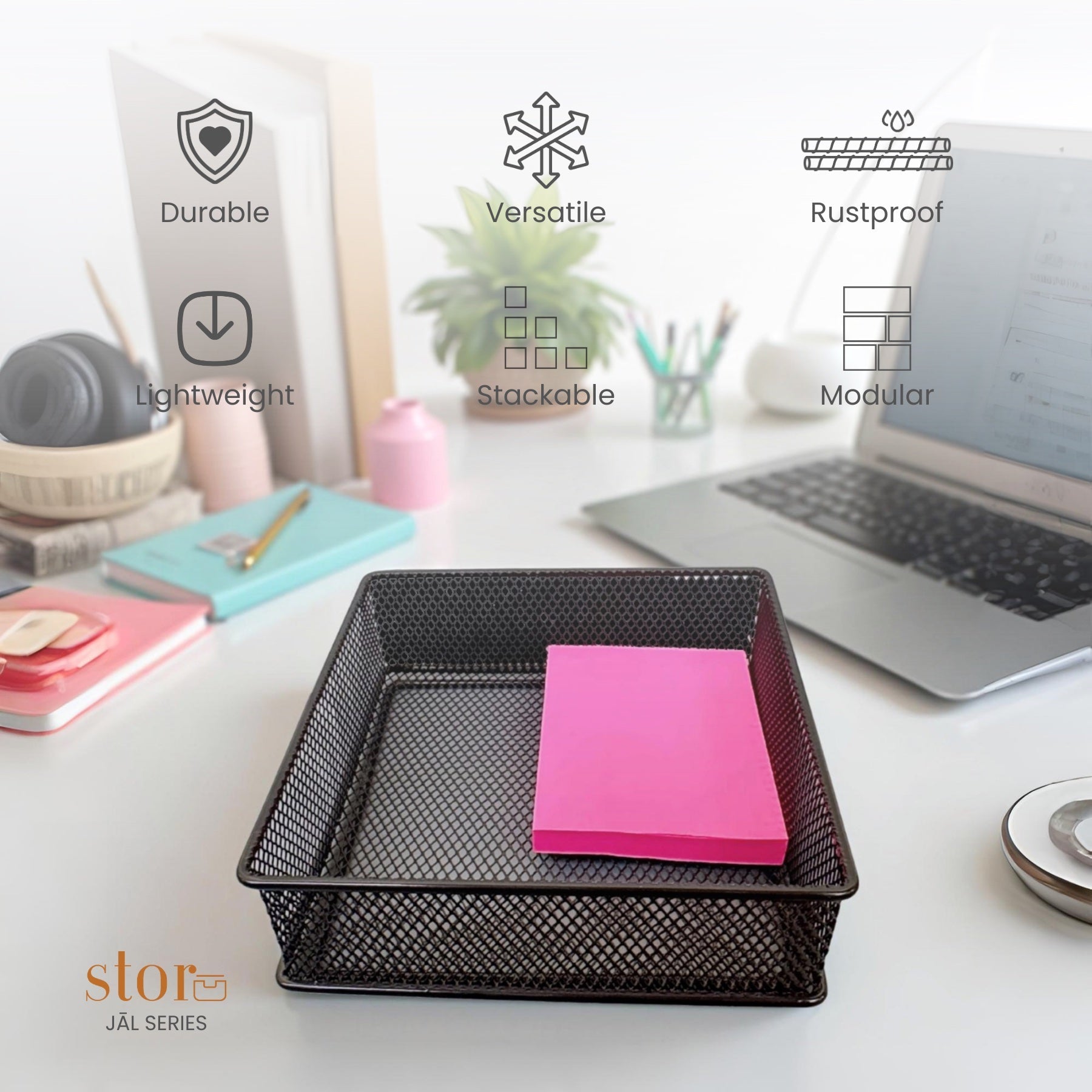 Stackable Mesh Storage Organiser