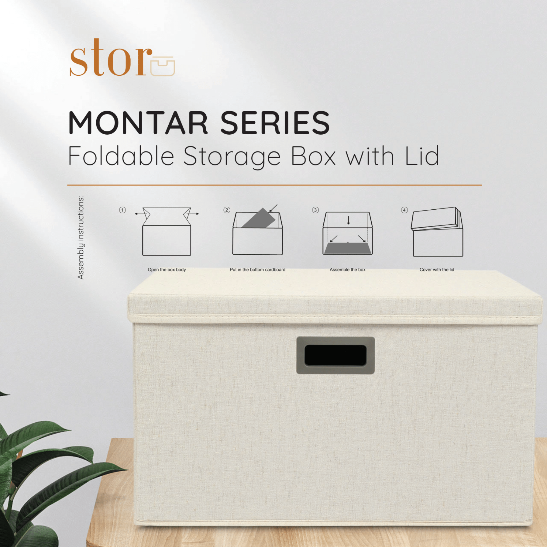 Foldable Storage Box with Lid