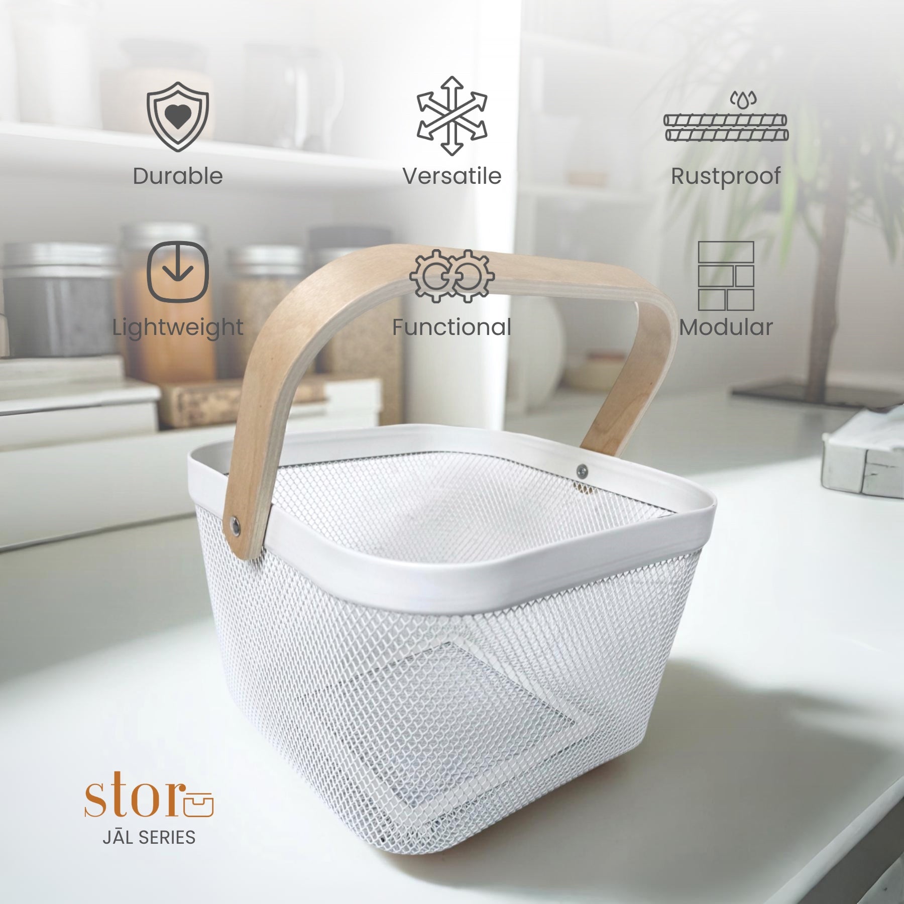 Square Mesh Storage Basket