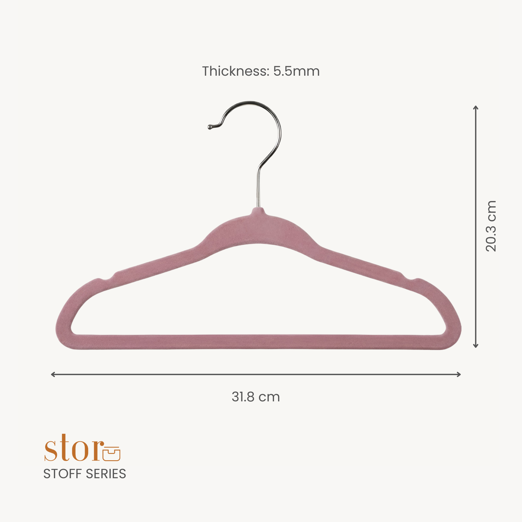 Blush pink velvet kids hangers