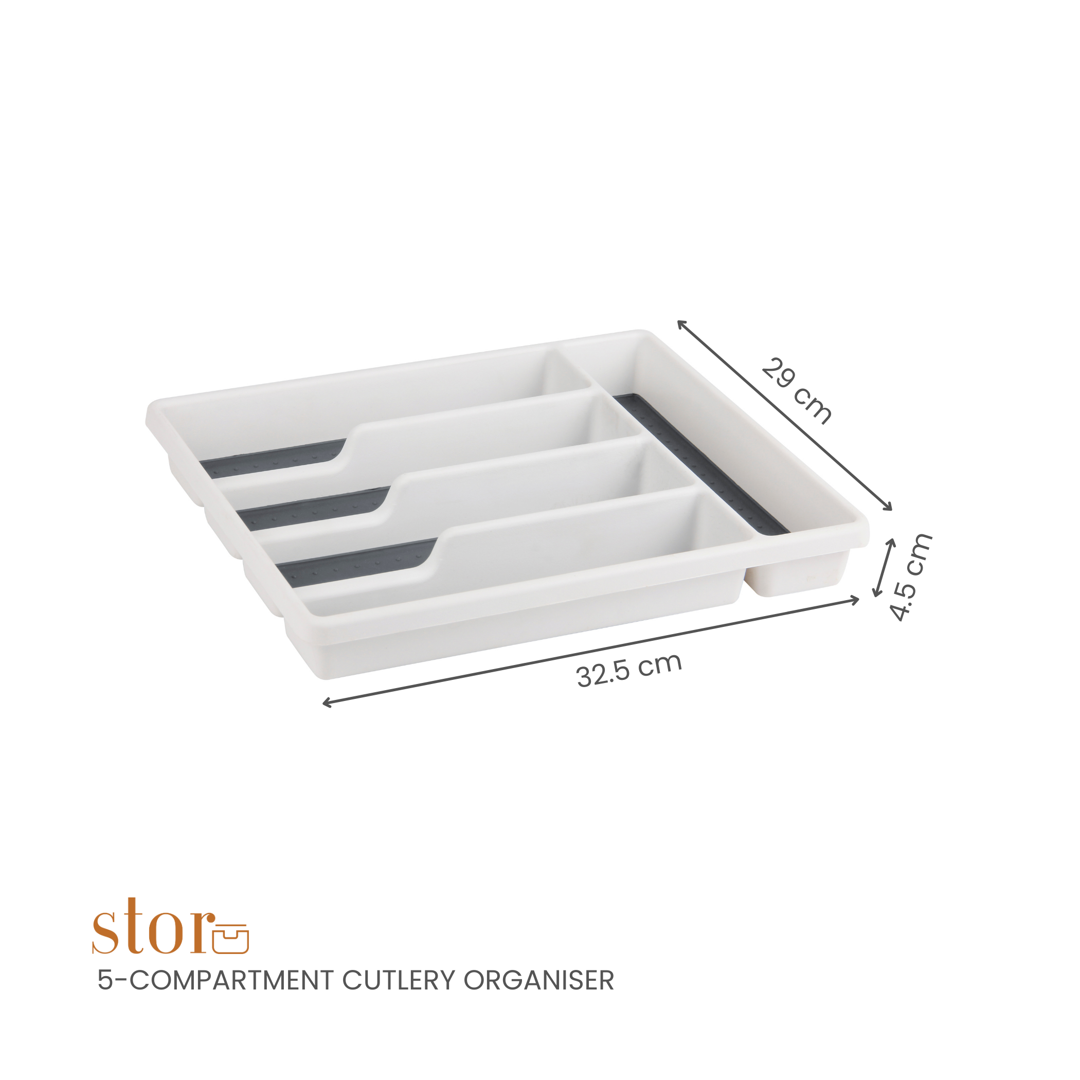5-Compartment Cutlery Organiser