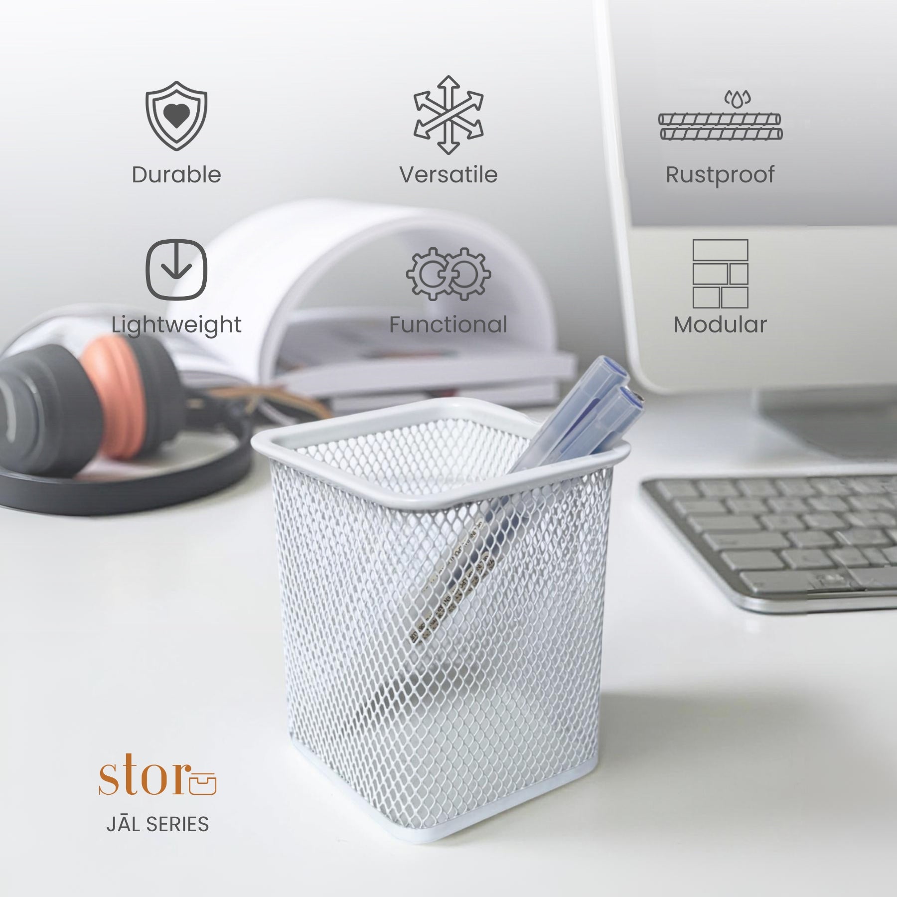 Square Mesh  Stationery Organiser
