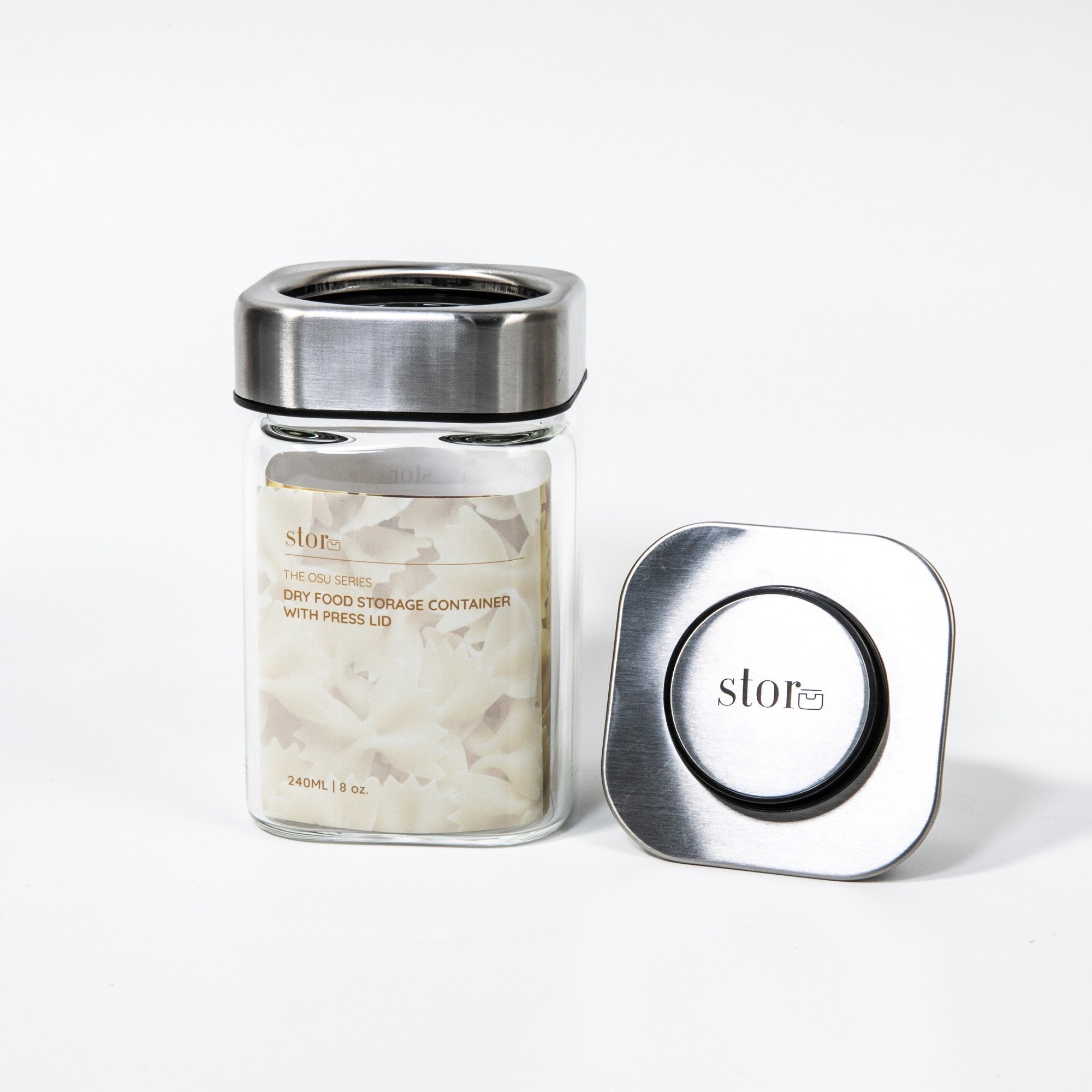 Glass Storage Container with Press Lid- 240ML