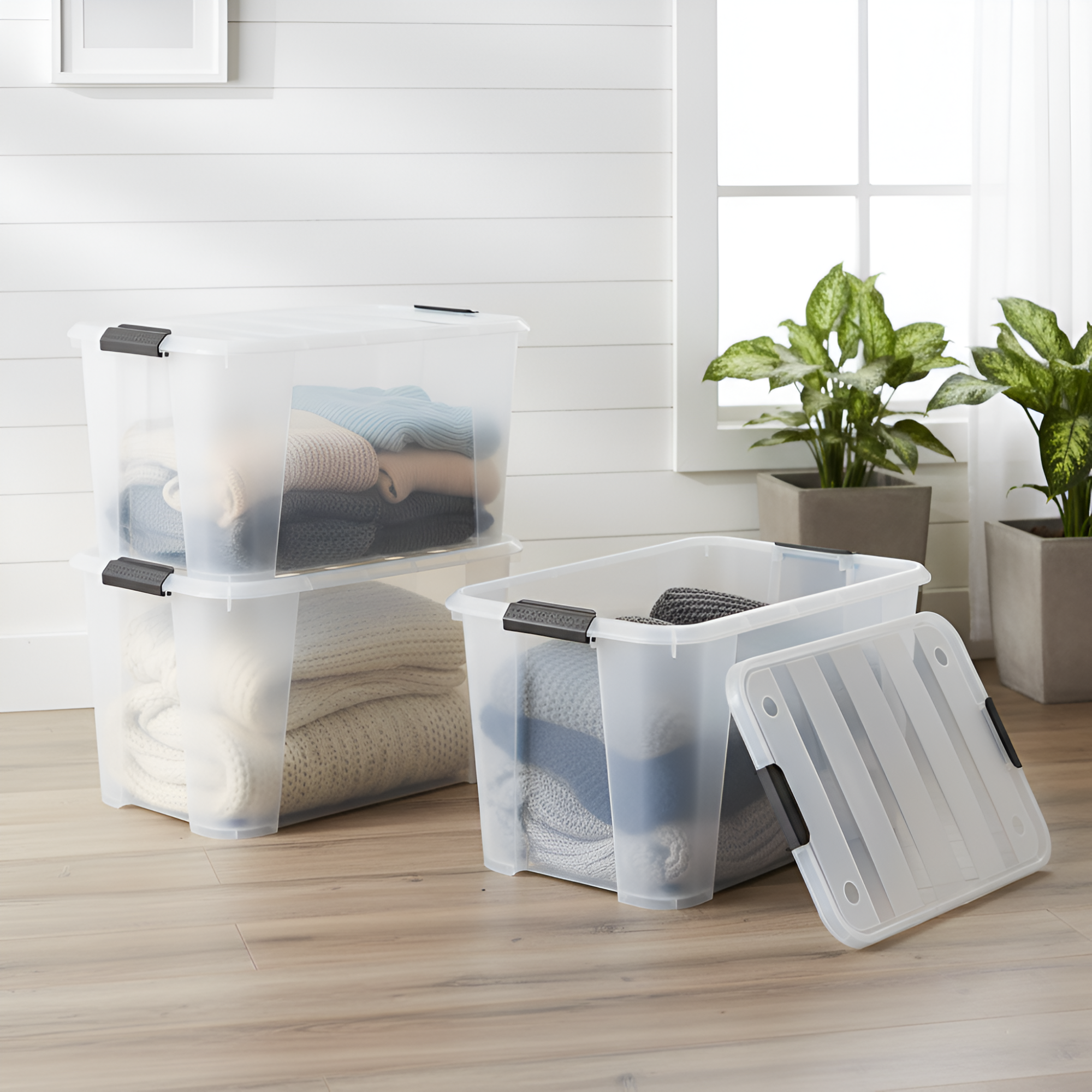 Stackable Storage Box with Lid- 52L