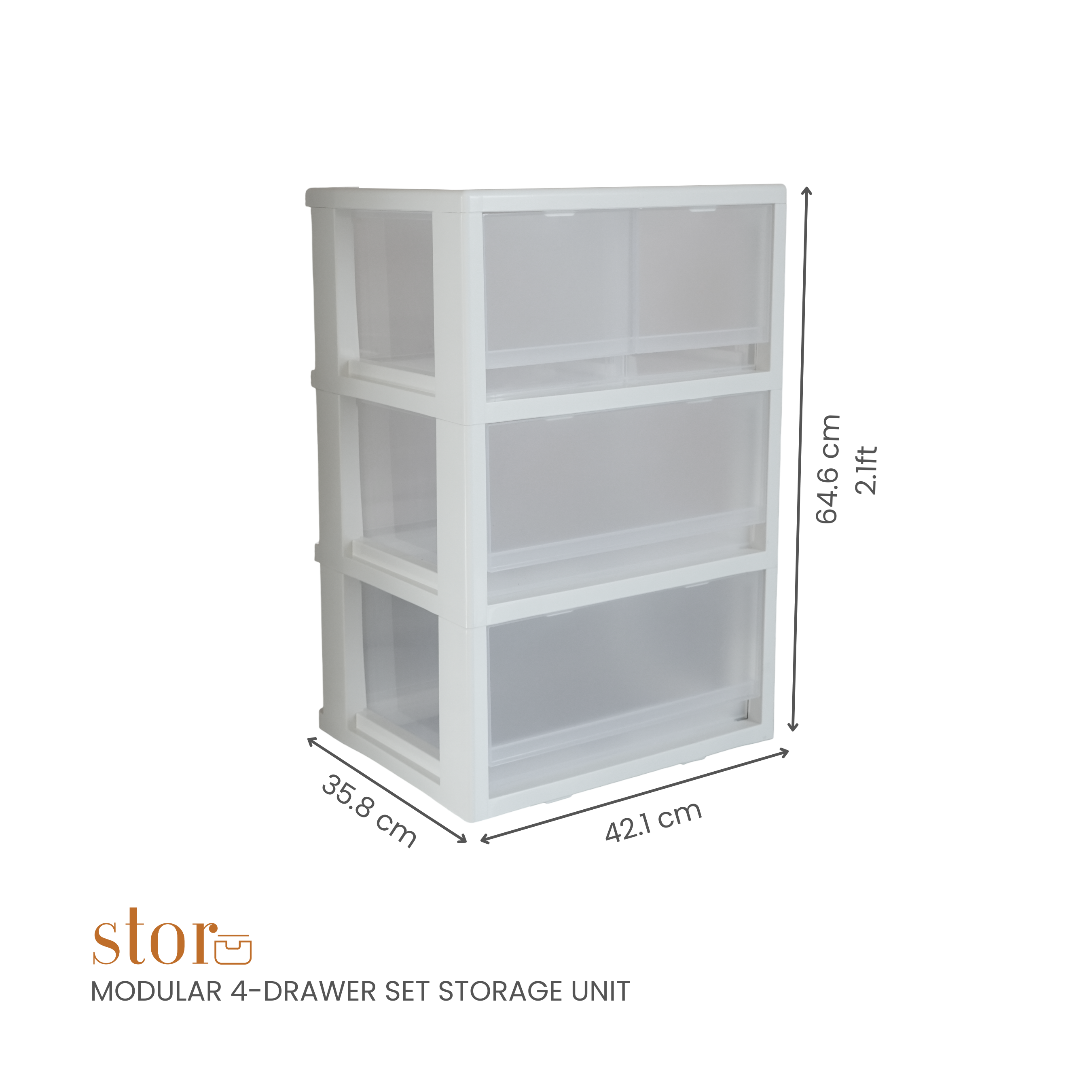 Modular 4-Drawer Set Storage Unit