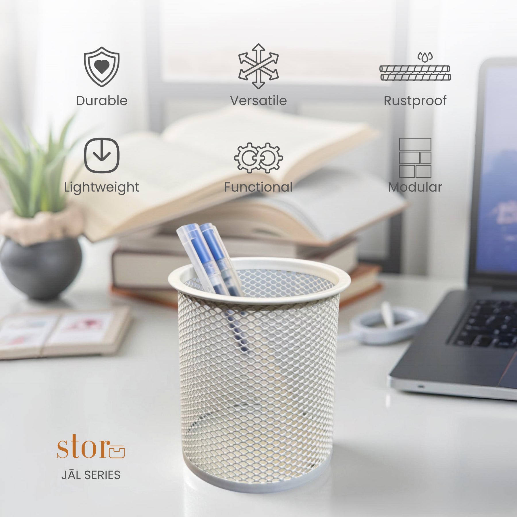 Round Mesh  Stationery Organiser