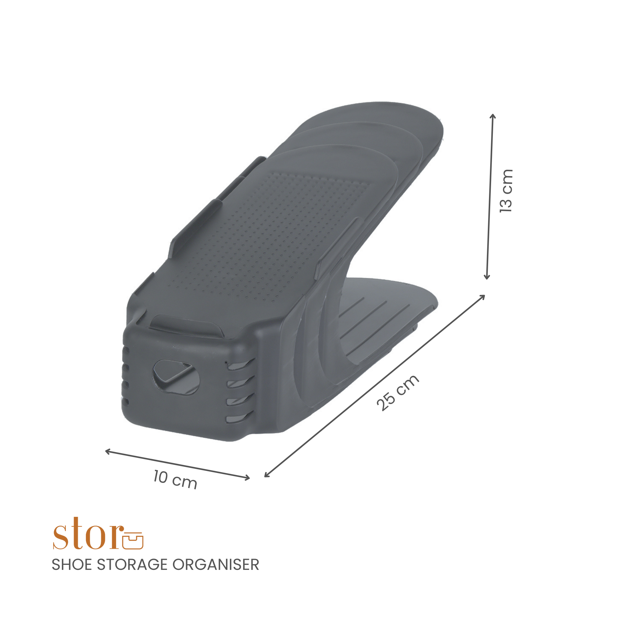 Gray Shoe Storage Rack- Set of 3