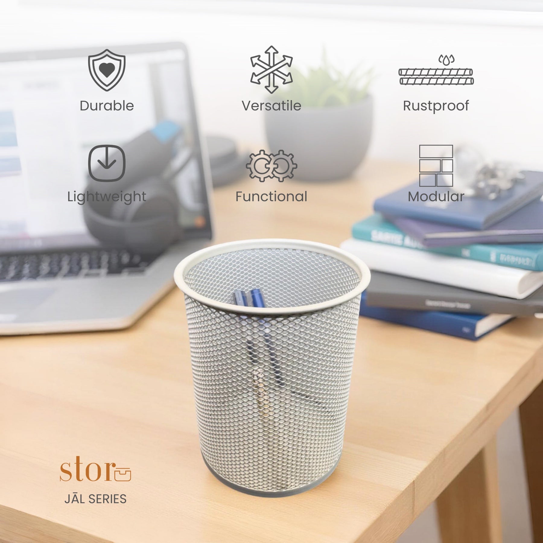 Round Mesh  Stationery Organiser