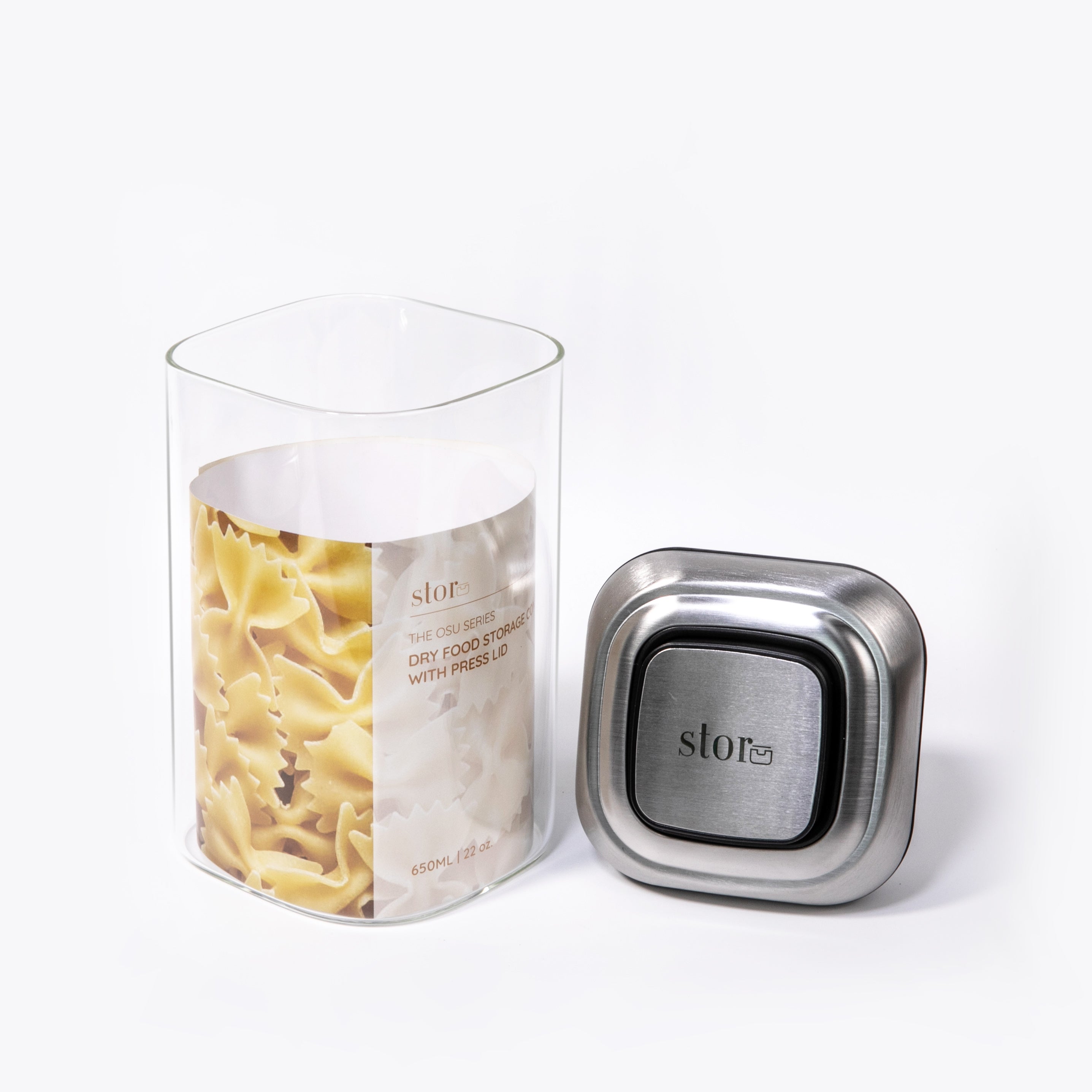 Glass Storage Container with Press Lid- 650ML