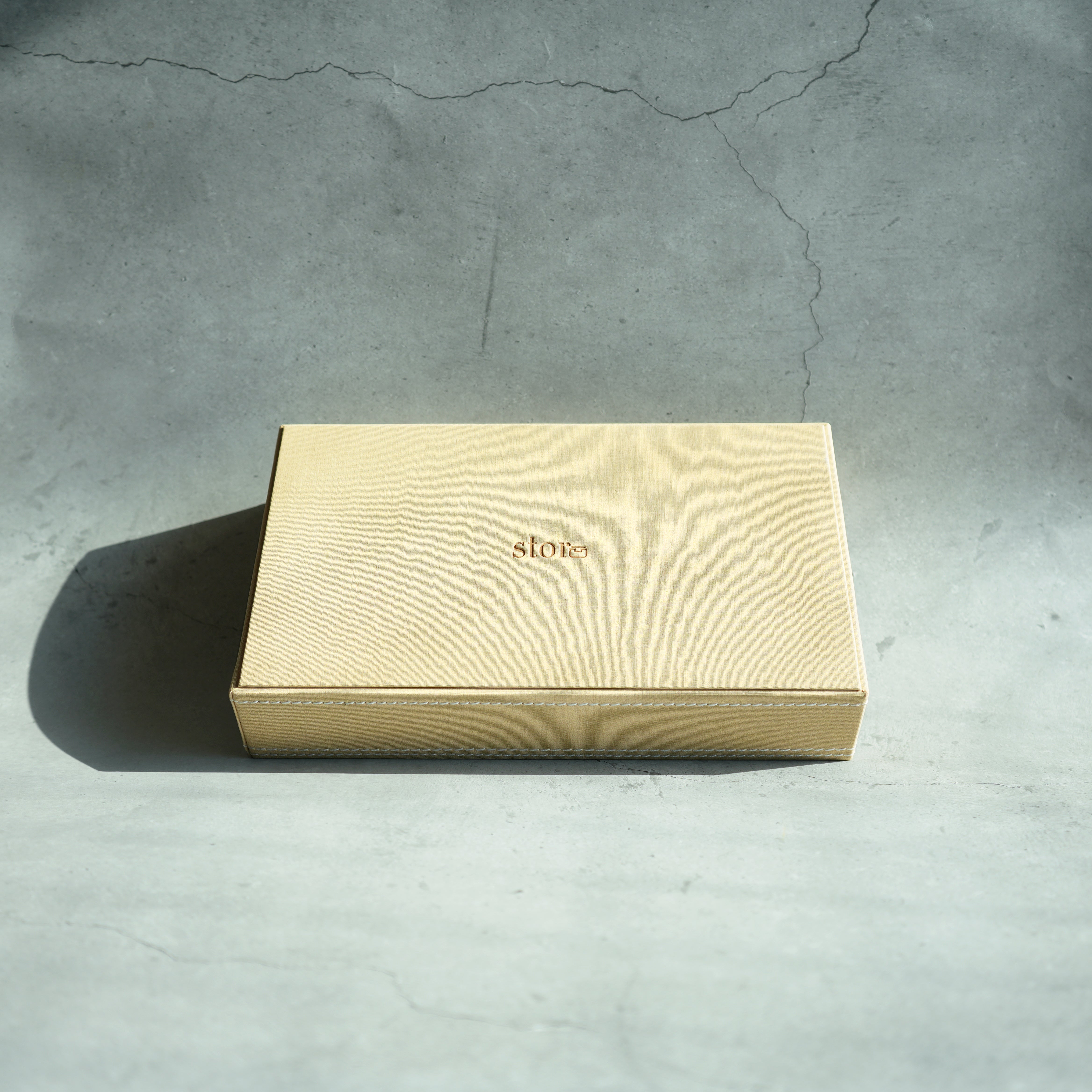 Sand Beige PU Leather Serving Tray - Small