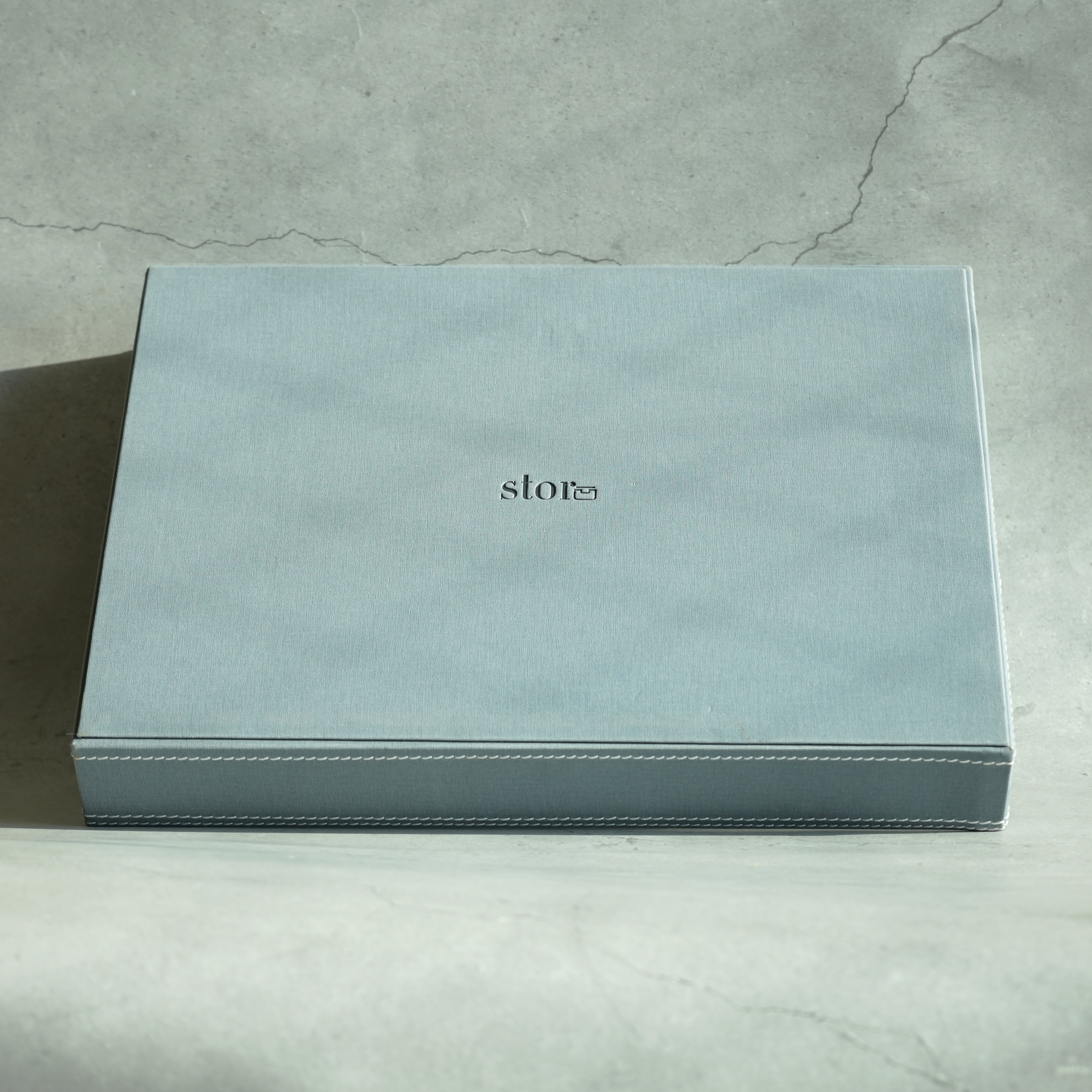 Powder Blue PU Leather Serving Tray - Large