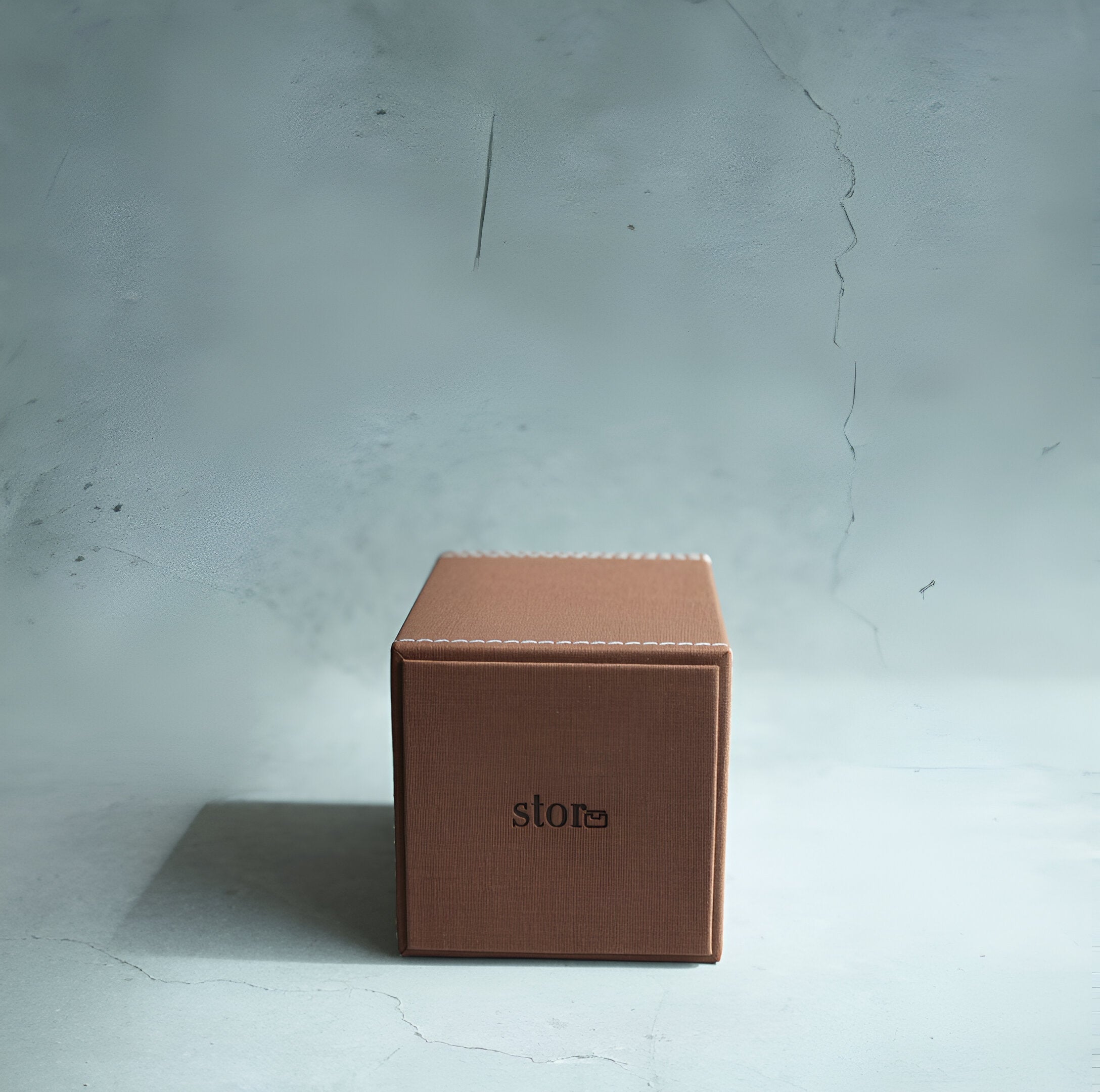 Umber Brown PU Leather Stationery Holder