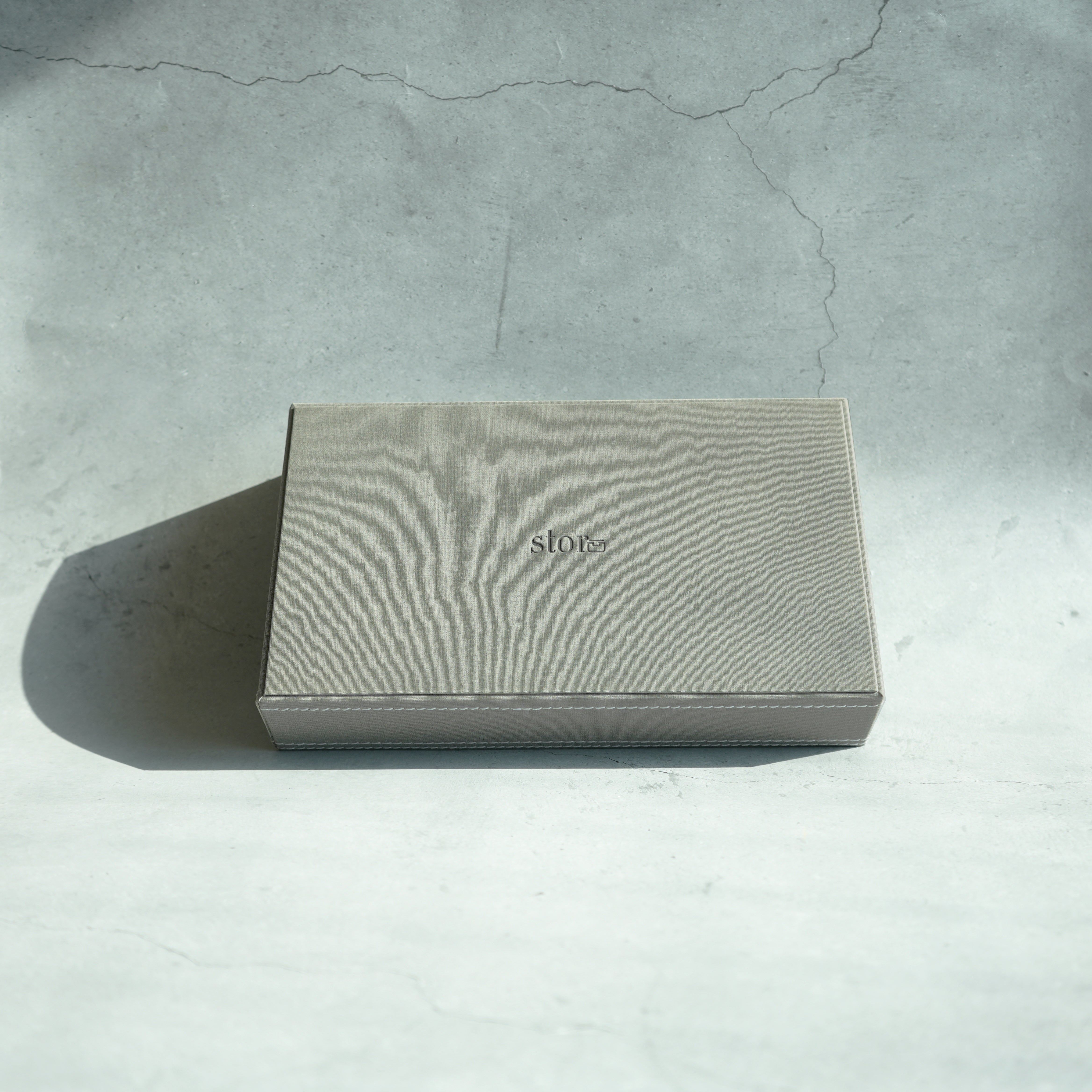 Stone Gray PU Leather Serving Tray - Small