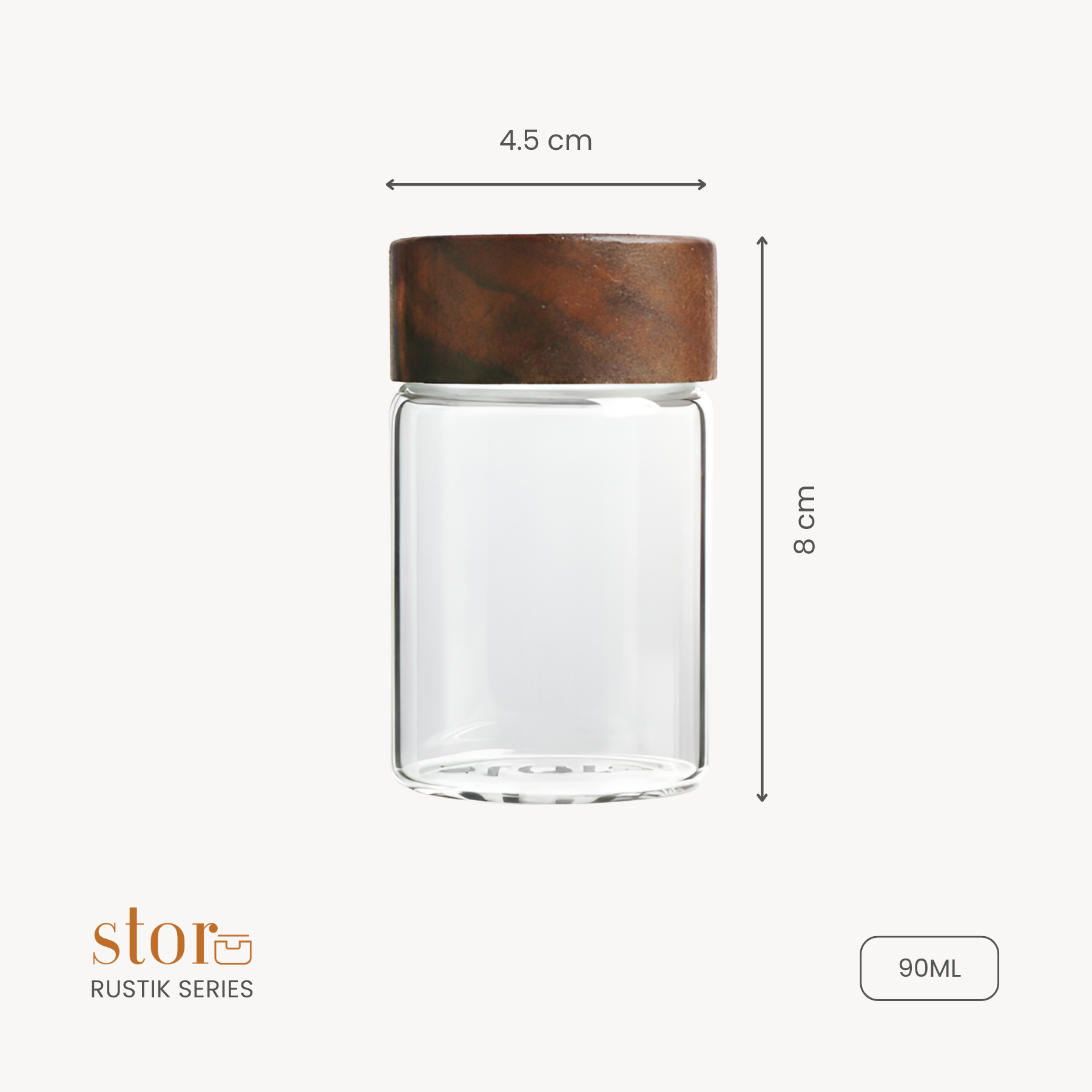Borosilicate Glass Storage Jar 90ML