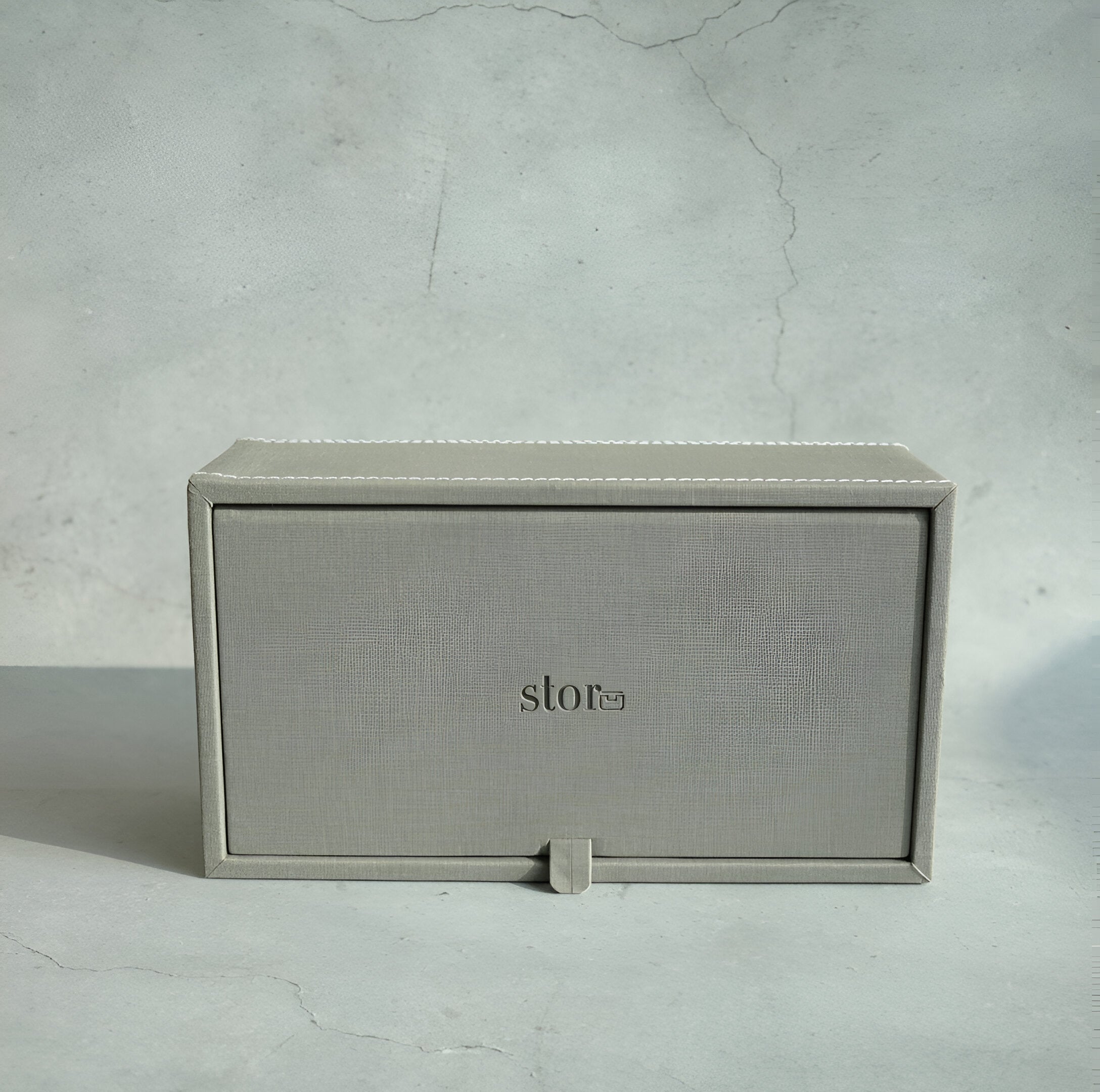 Stone Gray PU Leather Tissue Box - Rectangle