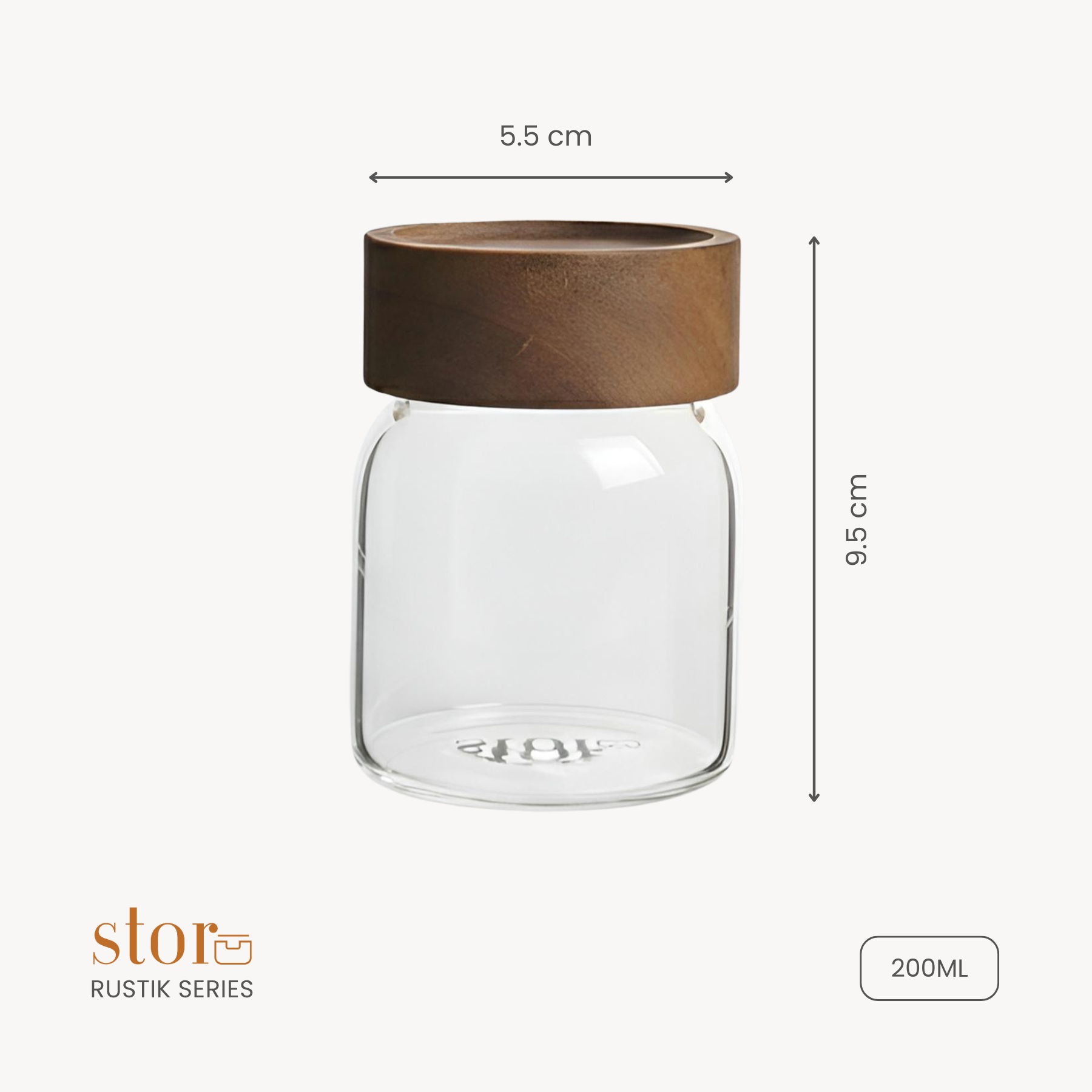 Borosilicate Glass Storage Jar 200M