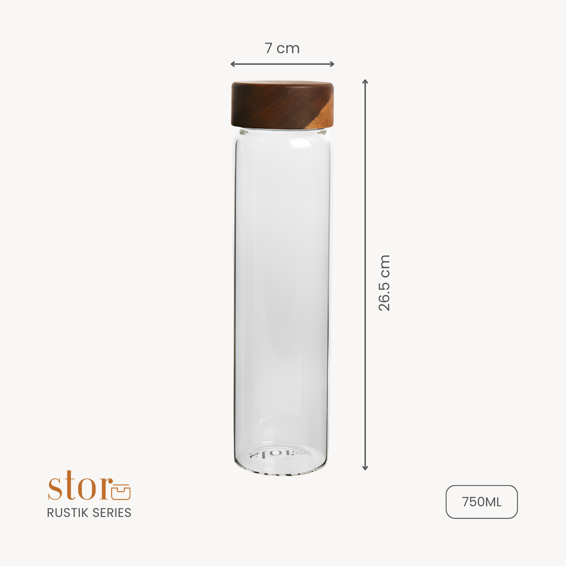 Borosilicate Glass Bottle 750ML