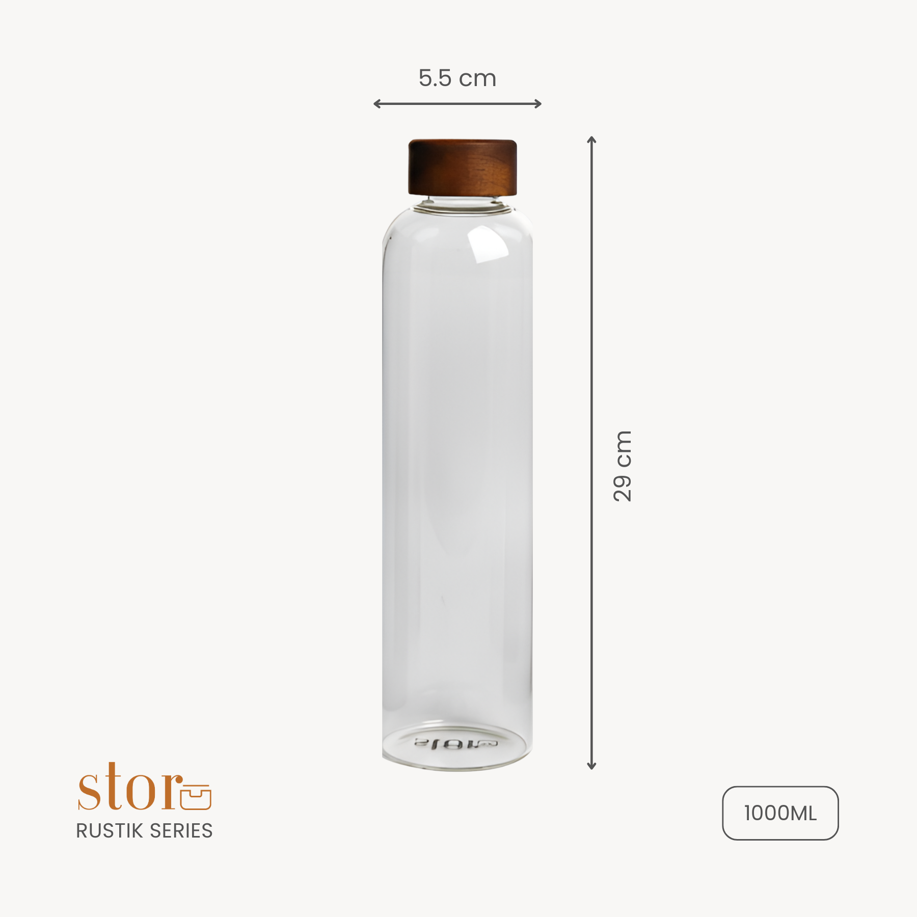 Borosilicate Glass Bottle 1000ML