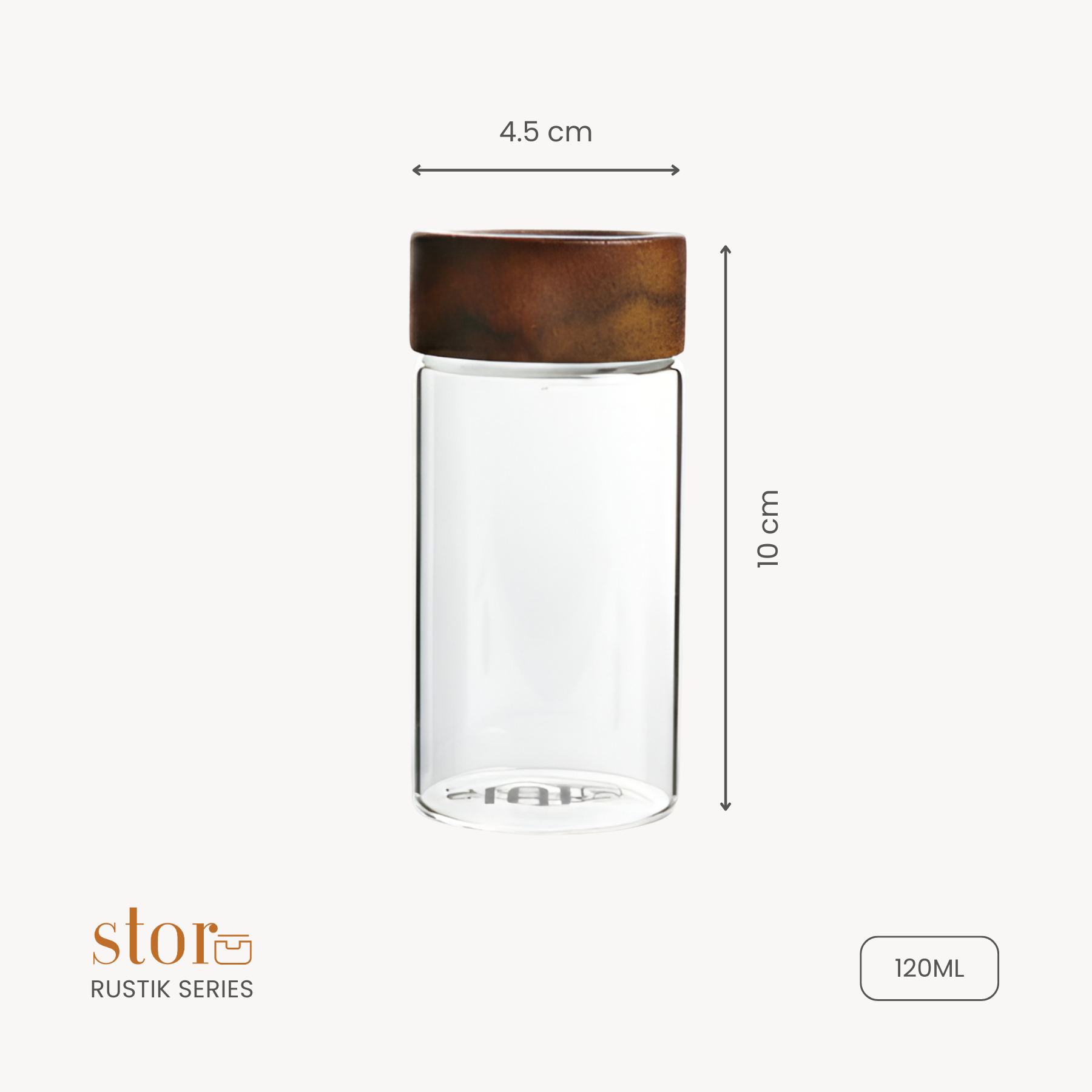 Borosilicate Glass Storage Jar 120ML