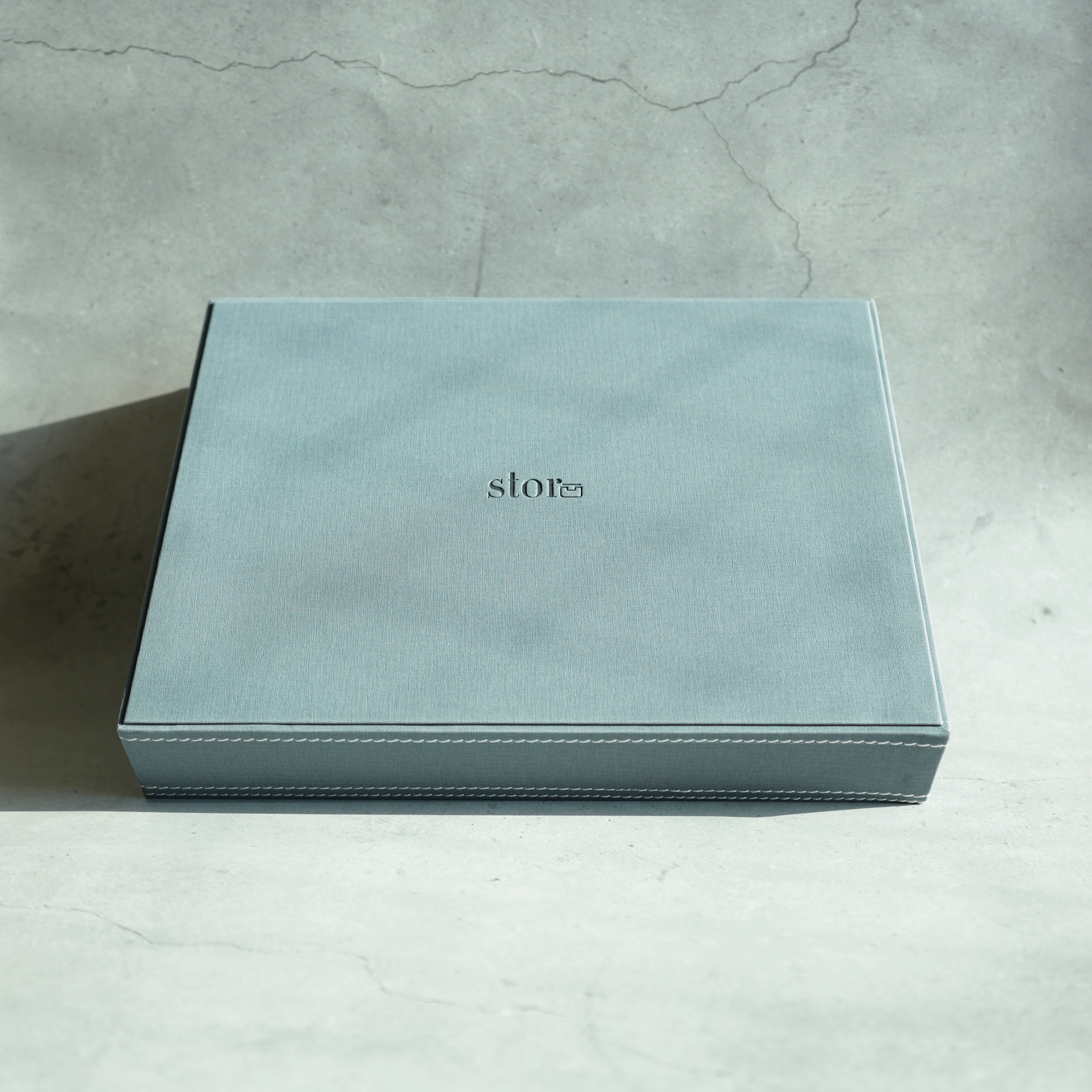 Powder Blue PU Leather Serving Tray - Medium
